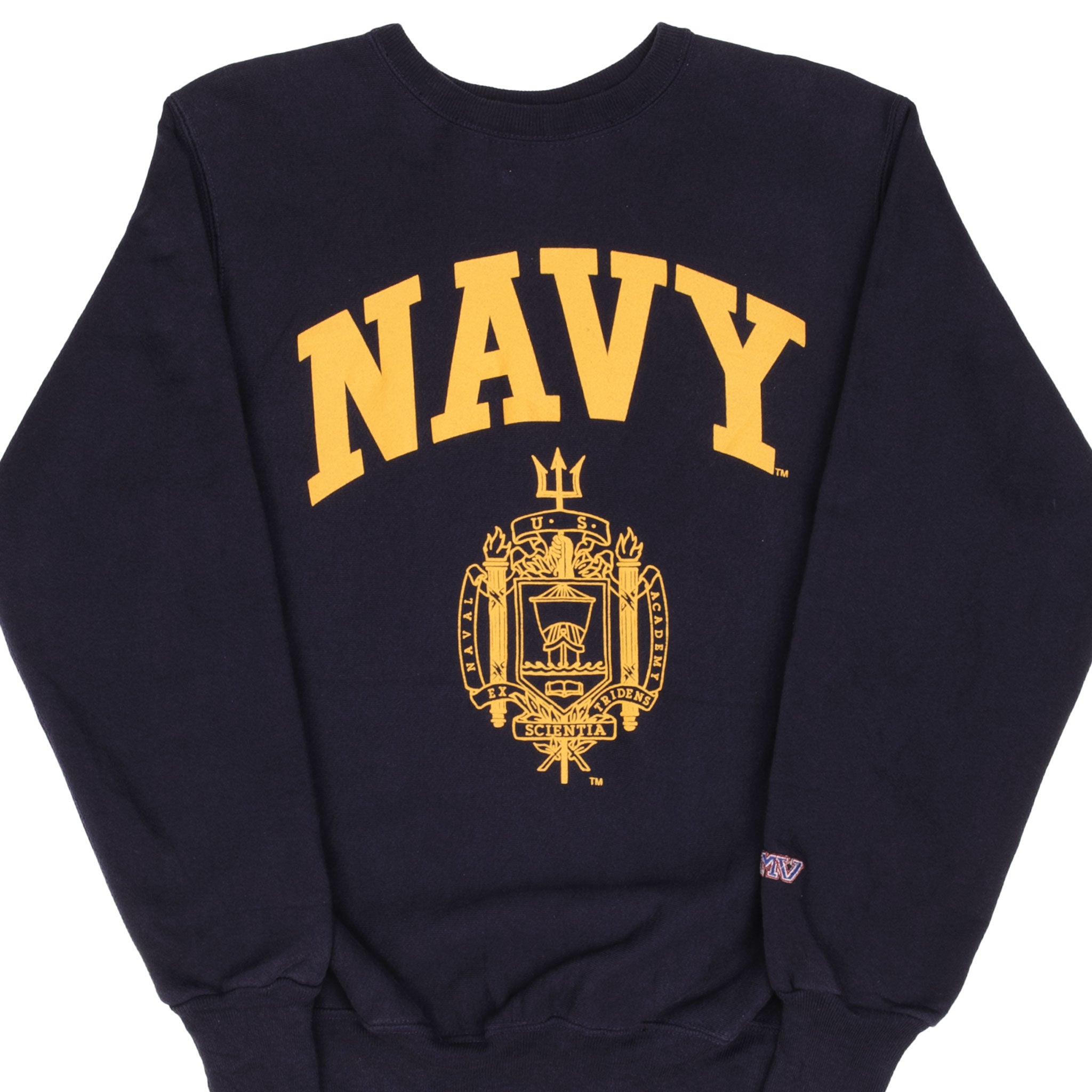 Vintage US Navy Reverse Weave Blue Sweatshirt - Small Size, Made in USA - Perfect for Military Enthusiasts & Casual Wear