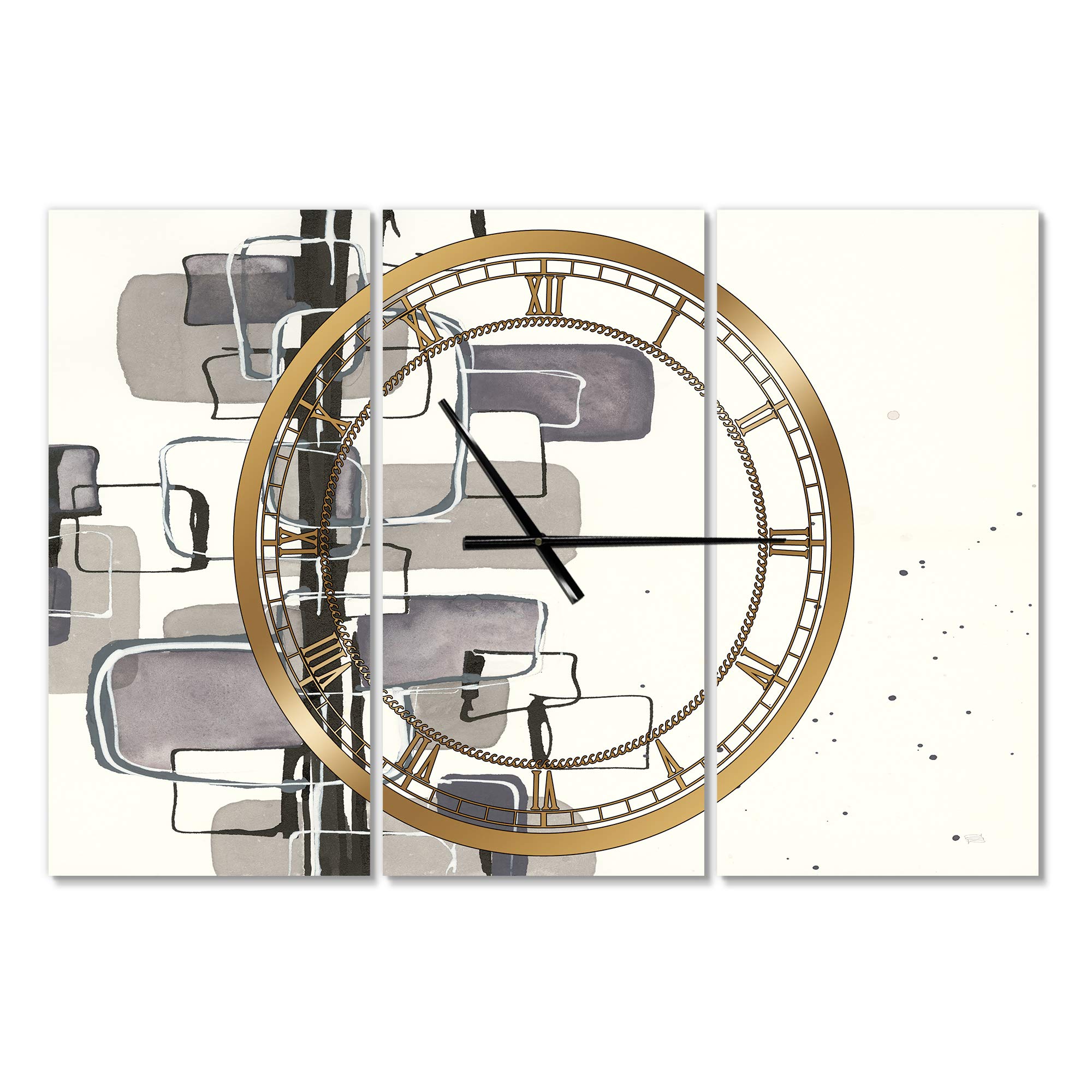 Designart Believe Shadow III Round Metal Wall Clock - Modern Home Decor for Living Room, Bedroom & Office | Stylish Decorative Wall Art with Cottage Circle Design | Perfect for Gifts & Interior Design