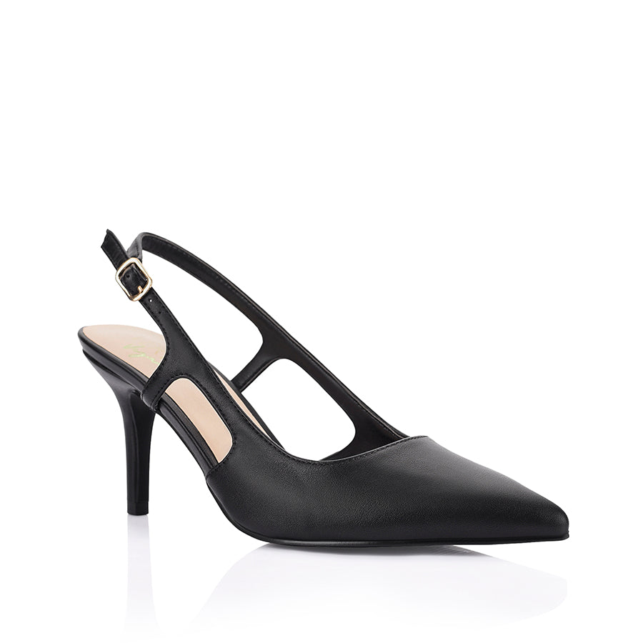 Lena Sling Back Pumps - Elegant Black Heels for Women | Perfect for Office, Party & Evening Events