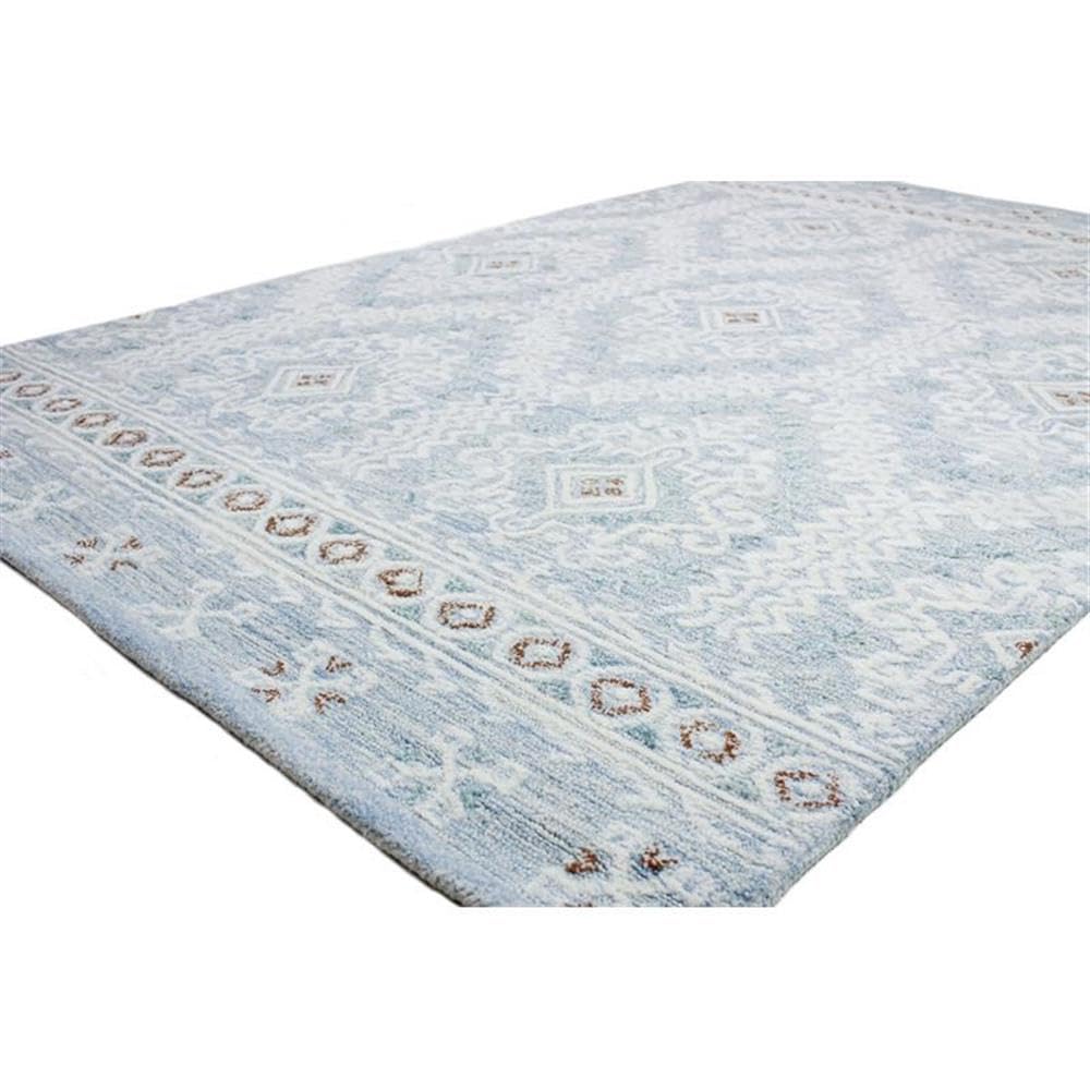 Luxury Hand Tufted Wool & Viscose Area Rug - Bashian Collection 2.6’ x 8’ Light Blue - Perfect for Living Room, Bedroom, Entryway & Hallway Runner - Soft & Durable Home Decor Carpet