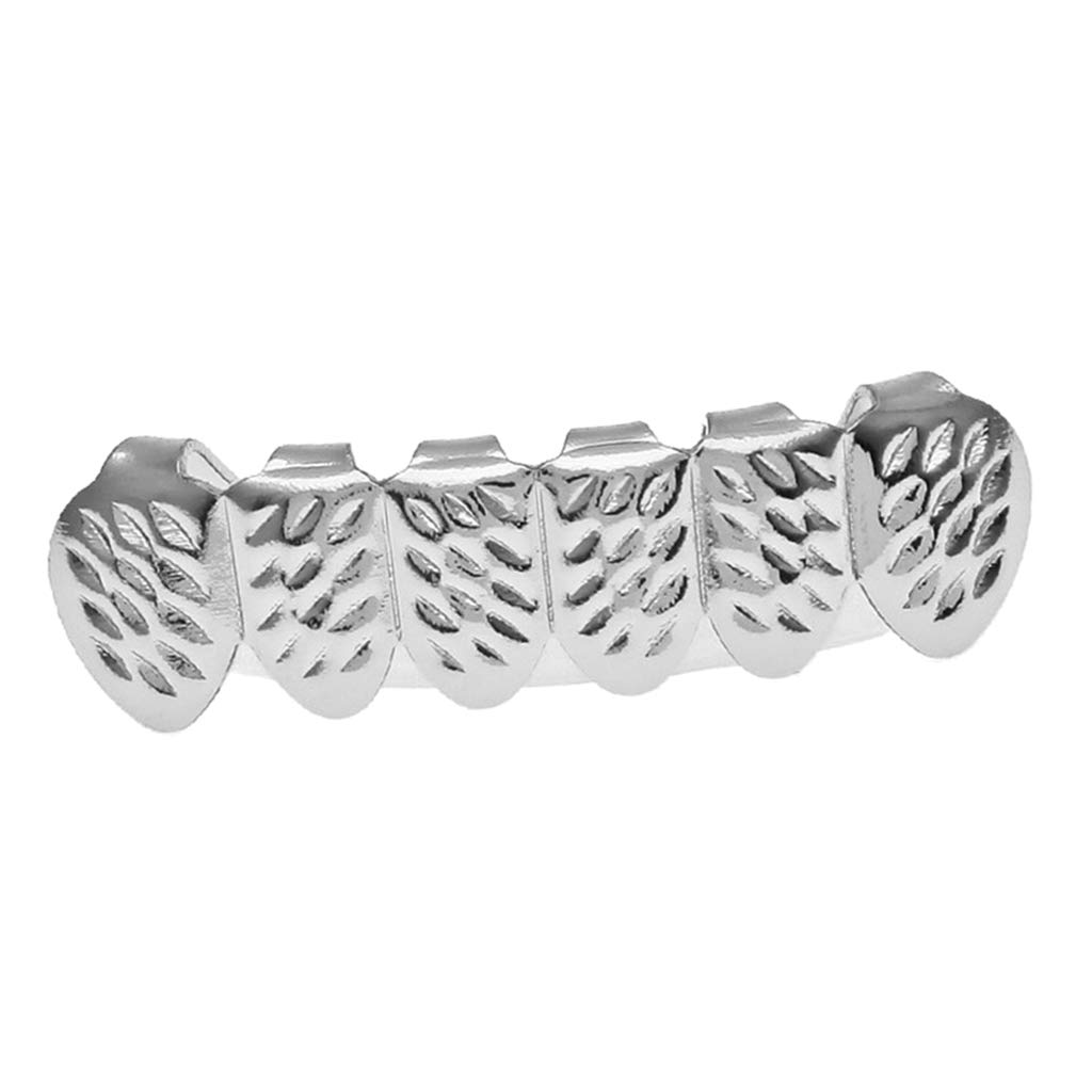 Hip Hop Gold & Silver Teeth Grillz Set - Copper Top & Bottom Tooth Jewelry for Men, Women & Kids | Perfect for Rap Performances, Concerts & Hip Hop Fashion