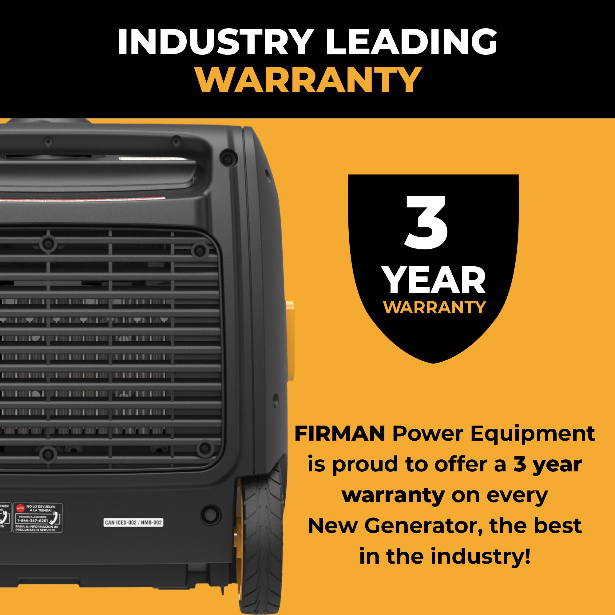 3650W Portable Inverter Generator with CO Alert - Quiet, Reliable Power for Camping, RV Trips & Emergency Backup