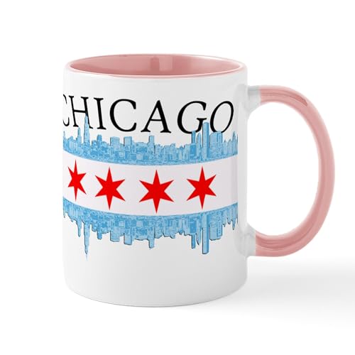 White/Pink Inside - Chicago Skyline Mug