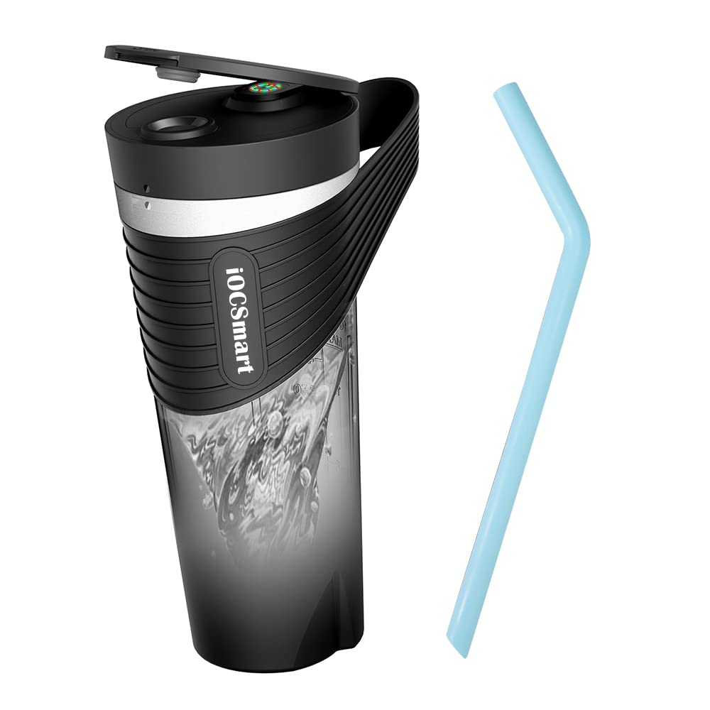Portable Blender for Smoothies & Protein Shakes - 16oz USB Rechargeable Personal Blender Cup, IPX7 Waterproof & Leakproof - Perfect for Gym, Travel, Sports Nutrition & Healthy Lifestyle (Black)