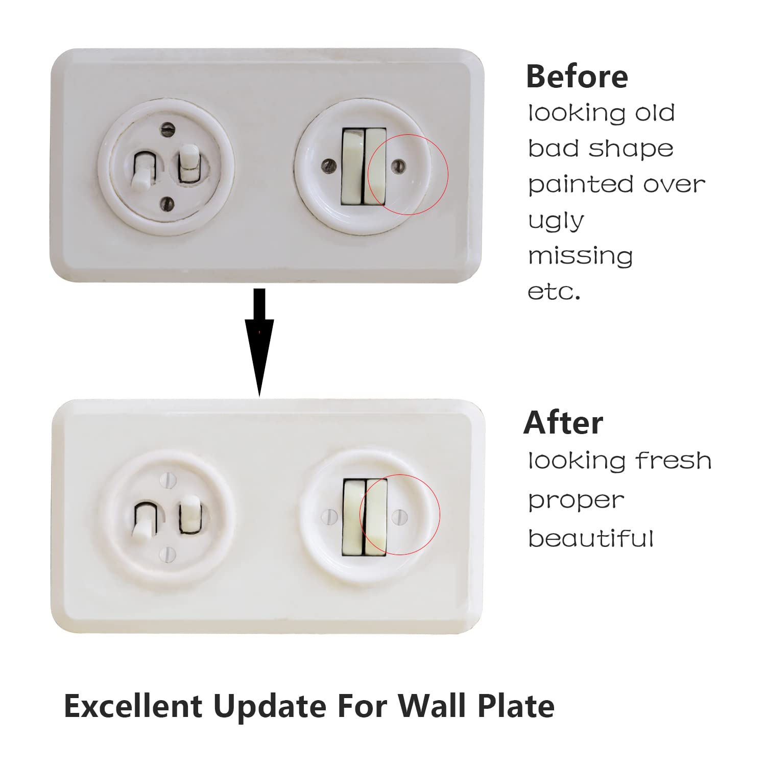 60 Pack 1/2 Inch 6-32 Thread White Wall Screws for Wall Plates & Switch Plates - Perfect for Home Electrical Installations and DIY Projects