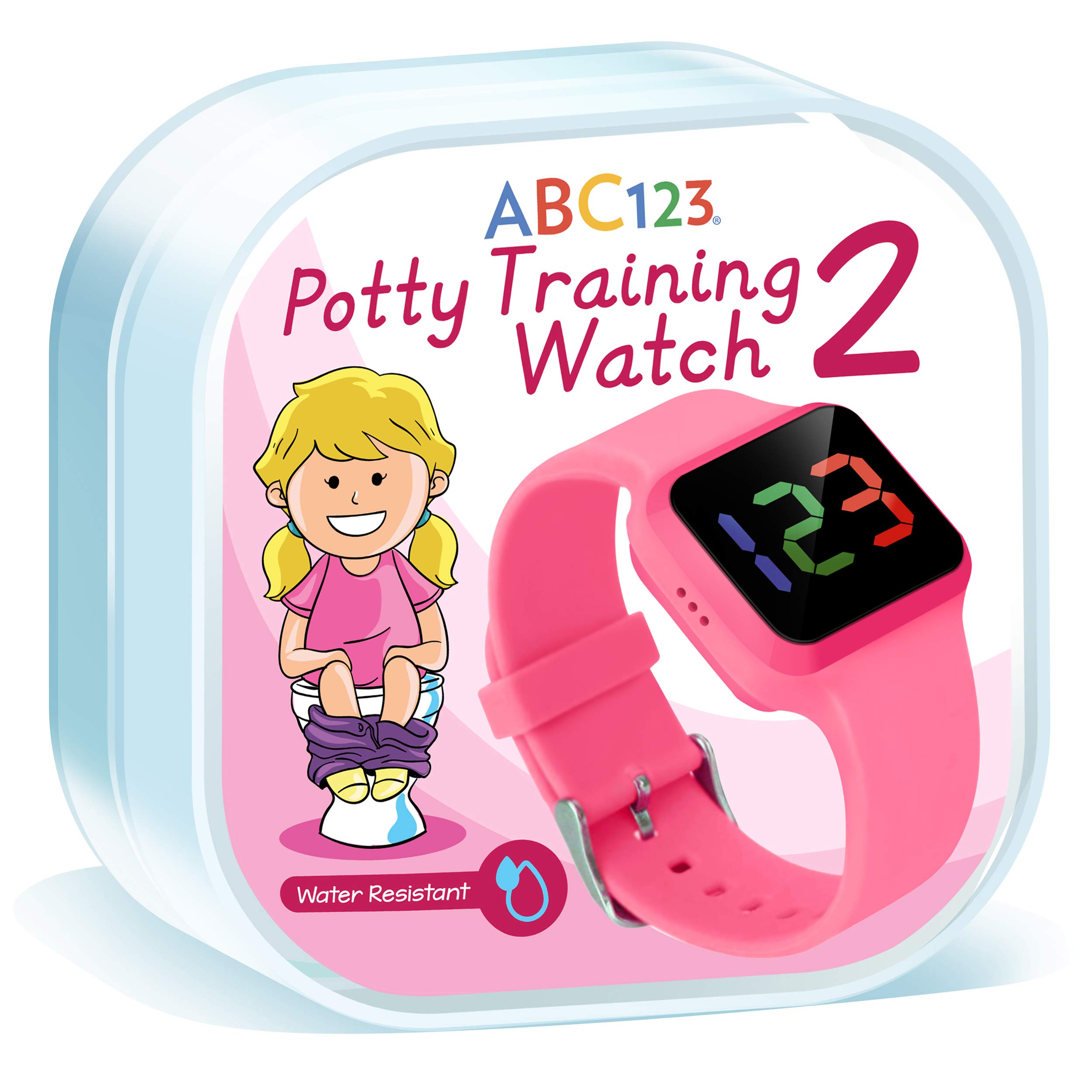Potty Training Watch for Toddlers - Waterproof Timer & Reminder for Kids Toilet Training (Pink) | Perfect for Daycare, Preschool & Home Use