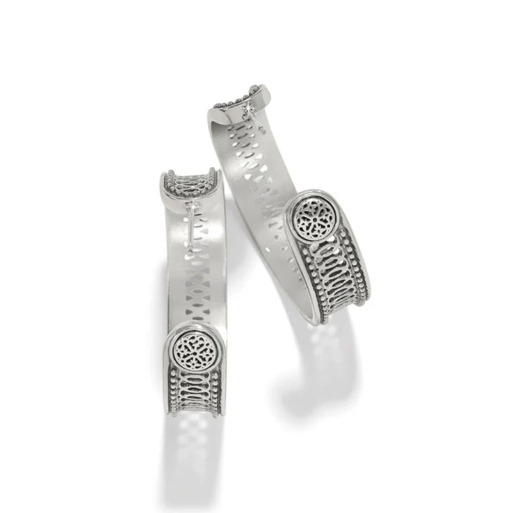 Brighton Ferrara Siena Large Hoop Earrings for Women - 18K Gold Plated Fashion Jewelry - Perfect for Parties, Weddings & Everyday Wear