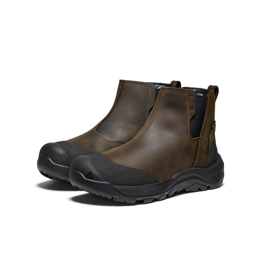 Men's Waterproof Chelsea Boots - Revel IV in Canteen/Black | Slip-Resistant Comfort for Outdoor Work & Casual Wear