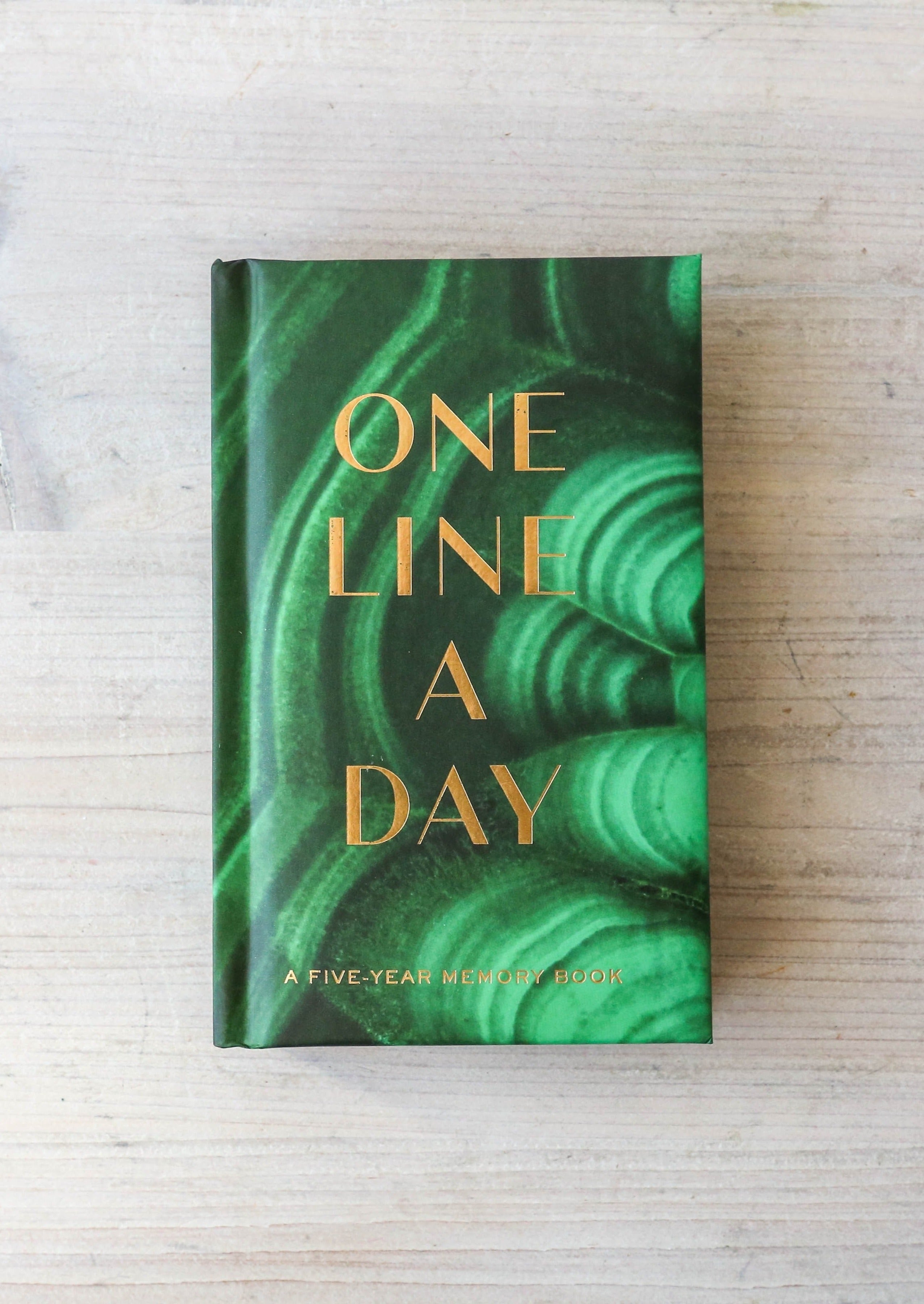 One Line a Day Journal | Premium Malachite Green Notebook for Daily Reflection, Gratitude & Goal Setting – Perfect for Mindfulness, Self-Care & Personal Growth