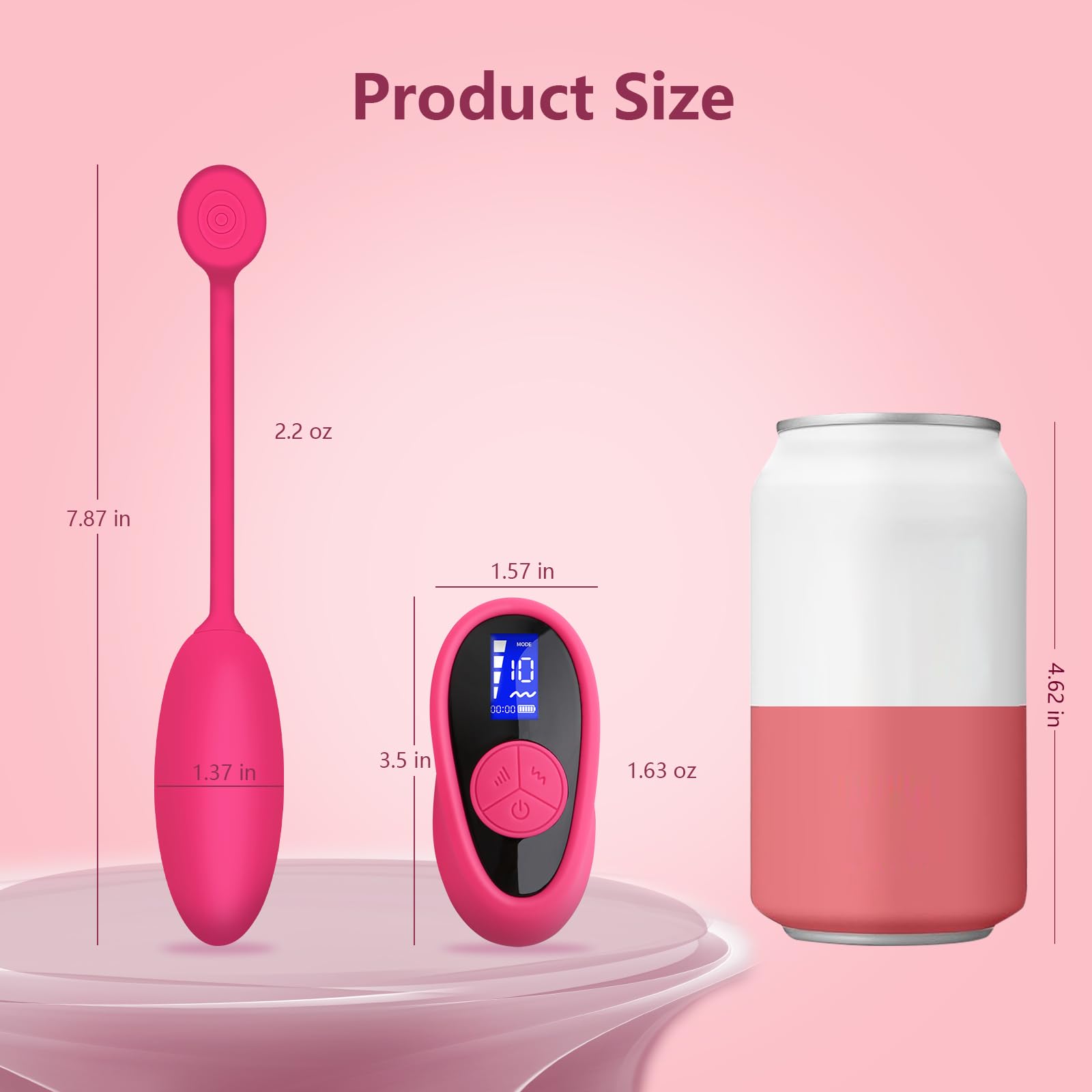 Premium Remote Control Clitoral Vibrator & Anal Plug - 10 Vibration Modes, LCD Display, Rechargeable - Perfect for Couples Play, G-Spot Stimulation & Sensual Exploration - Ideal Gift for Women, Girlfriend, Birthday & Anniversary