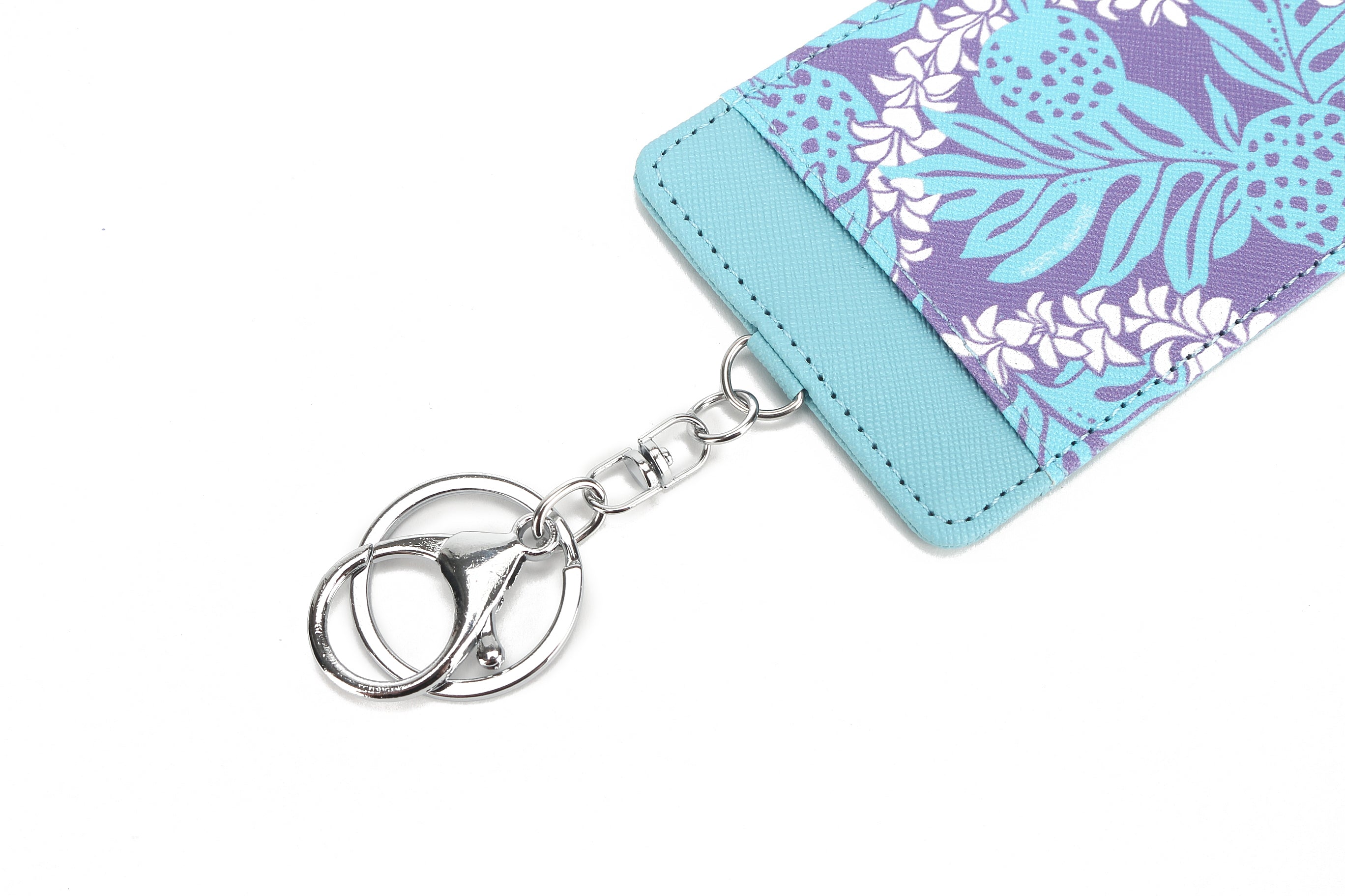 April Ulu Lei Purple Card Holder - Hawaiian Style Credit Card Wallet for Women - Perfect for Travel, Beach, and Everyday Use