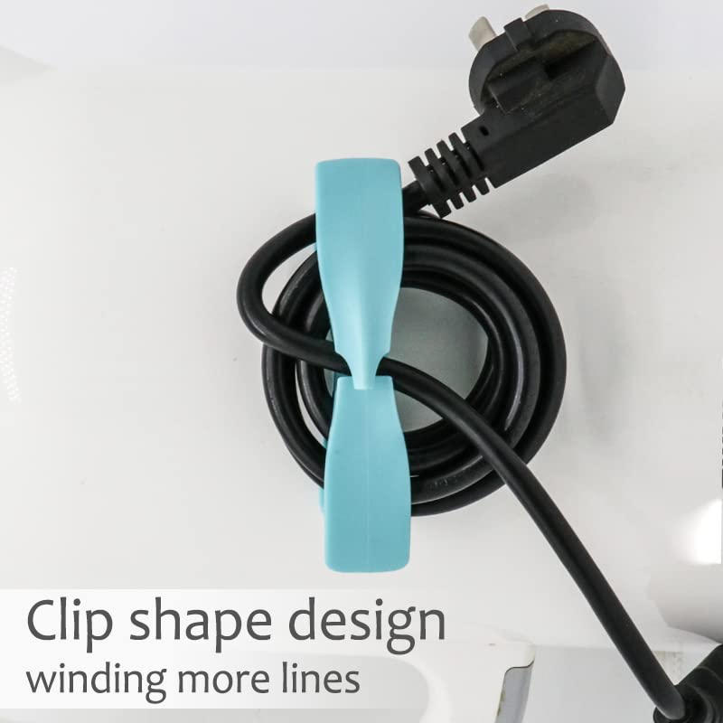 Upgraded Adhesive Cord Organizer for Kitchen Appliances - 12 Pack Cable Winder Wrapper Holder for Coffee Makers, Mixers, Pressure Cookers & Air Fryers (Black+Grey) | Keep Countertops Tidy & Prevent Tangles
