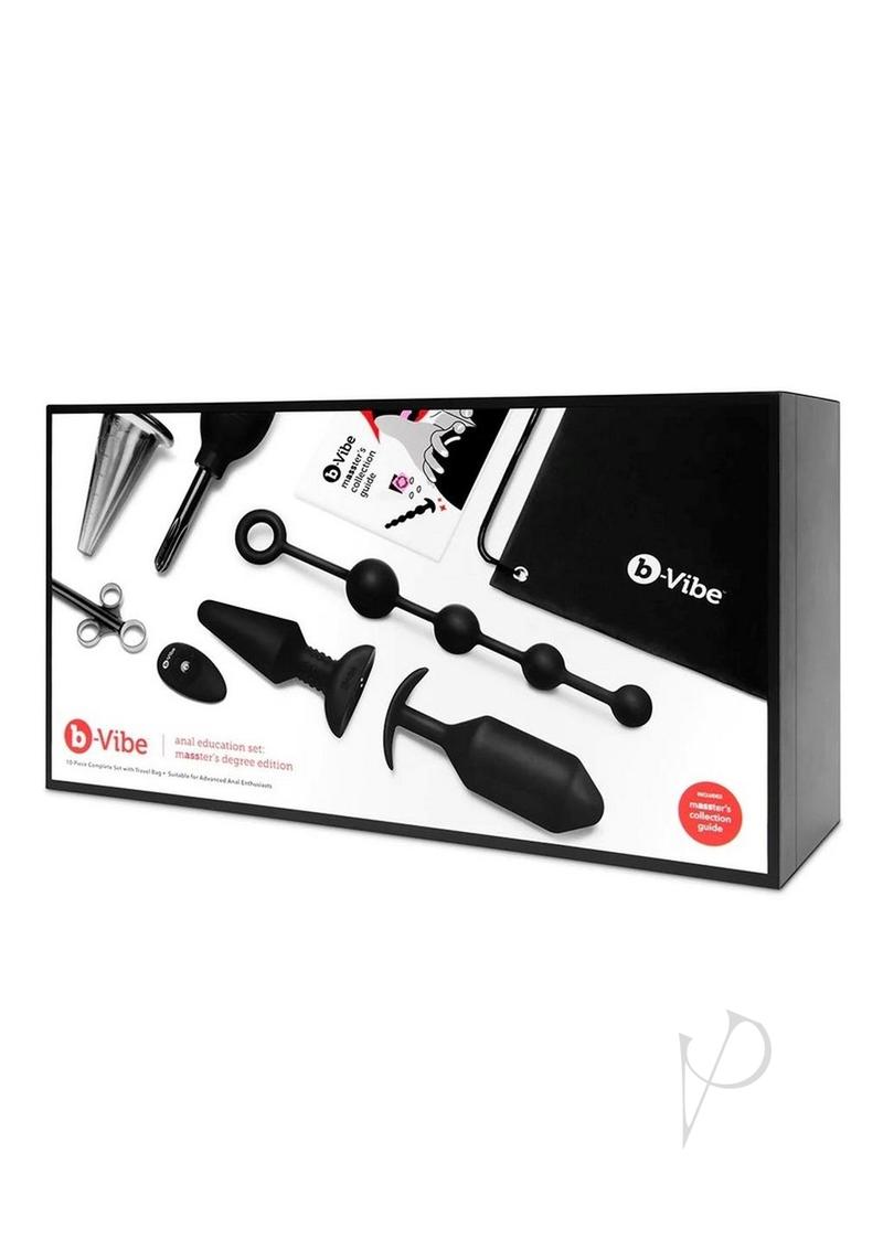 B Vibe Master's Degree Set - Premium Black Anal Training Kit for Beginners & Experts - Perfect for Solo Play & Couples Exploration