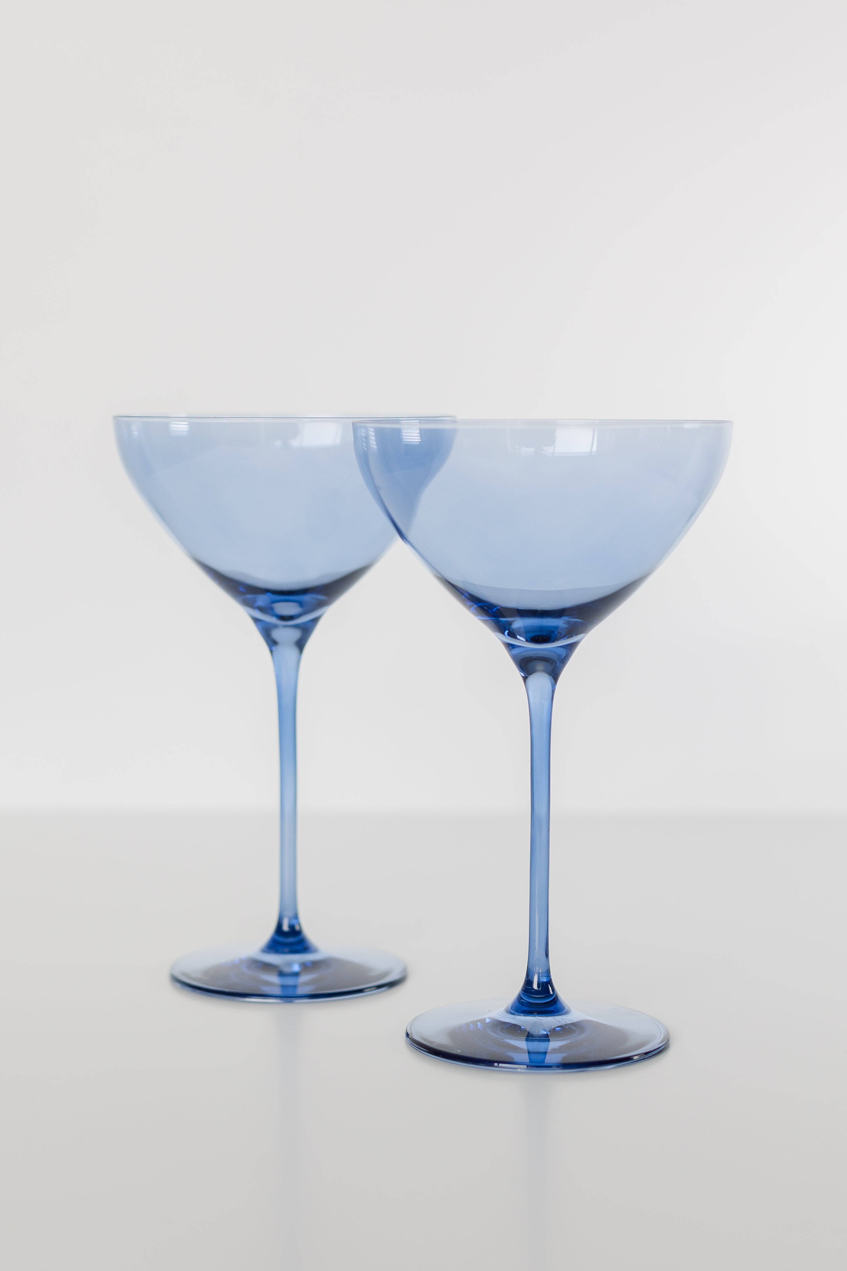 Estelle Colored Martini Glass Set of 2 - Cobalt Blue | Elegant Cocktail Glasses for Parties, Weddings & Home Bar Decor