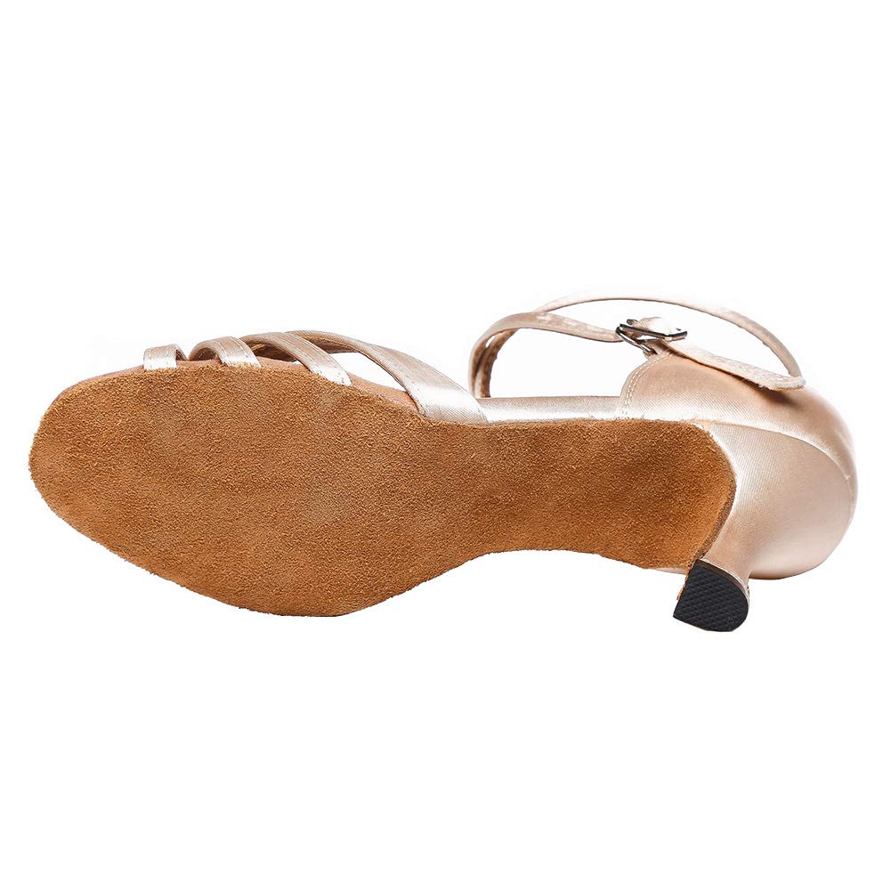 Hipposeus Women's Professional Latin Dance Shoes - Open Toe Ballroom Salsa Bachata Performance Shoes (Model YCL) | Perfect for Dance Competitions, Performances & Social Dancing