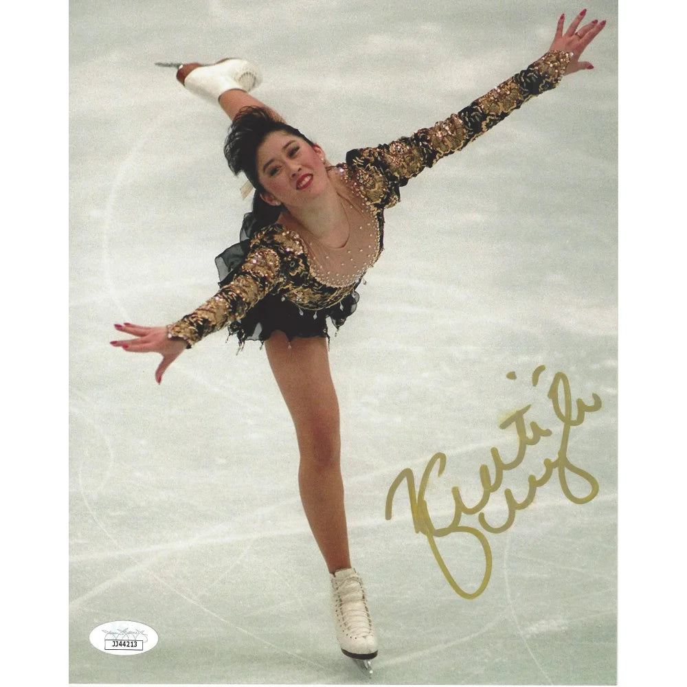 Kristi Yamaguchi Autographed 8x10 Figure Skating Photo with JSA COA - Olympic Gold Medalist - Perfect for Sports Memorabilia Collectors & Ice Skating Fans