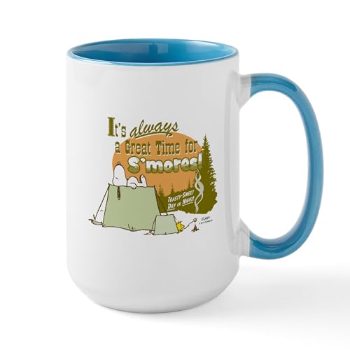 White/Blue Inside - Snoopy Smores Mugs