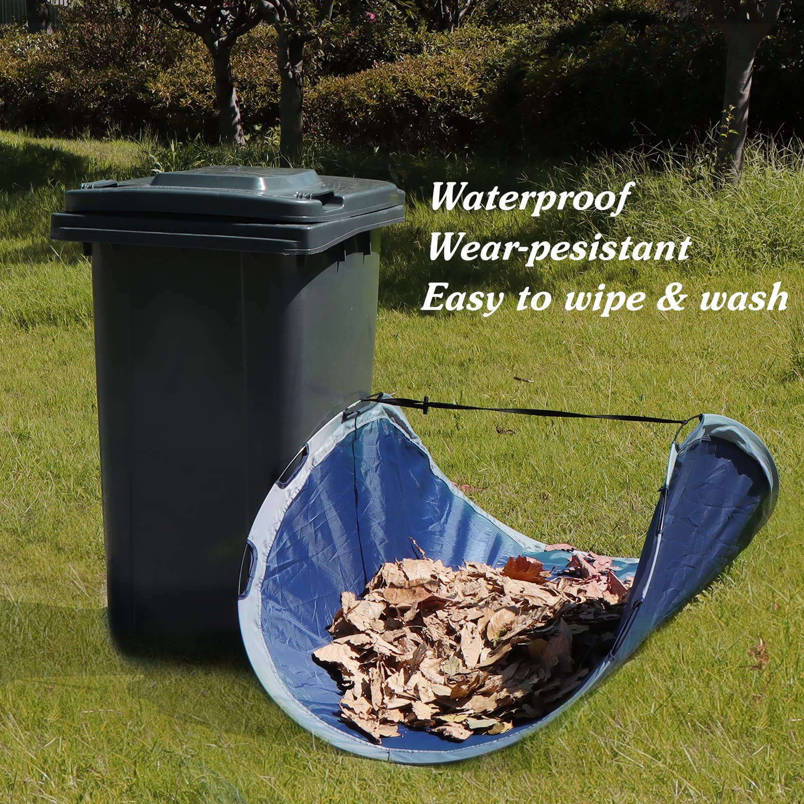 Veshine Pop Up Leaf Collector Bag - Portable, Foldable & Reusable Garden Tool for Yard Waste, Leaves & Lawn Trash | Perfect for Fall Cleanup, Gardening & Landscaping