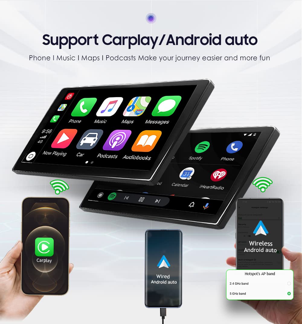 10.1 Inch HD Touchscreen Android 13 Car Stereo for Honda CRV 2017-2021 - Wireless Apple CarPlay & Android Auto, 8-Core CPU, 4G RAM + 32G ROM, WiFi GPS Navigation, Bluetooth 5.0, Weather Display - Perfect for Commuting, Road Trips & Hands-Free Driving