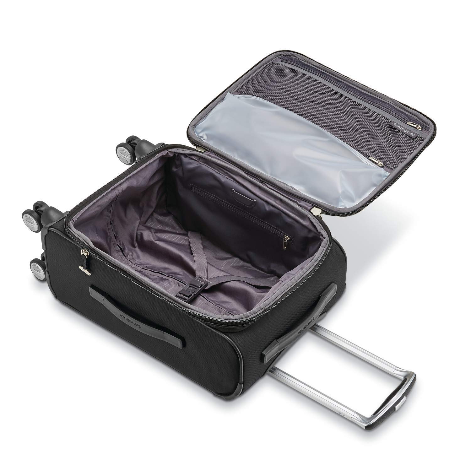 Samsonite Solyte DLX Softside Expandable Carry-On Luggage with 360° Spinner Wheels, 20-Inch Lightweight Suitcase for Travel - Midnight Black | Perfect for Business Trips & Weekend Getaways