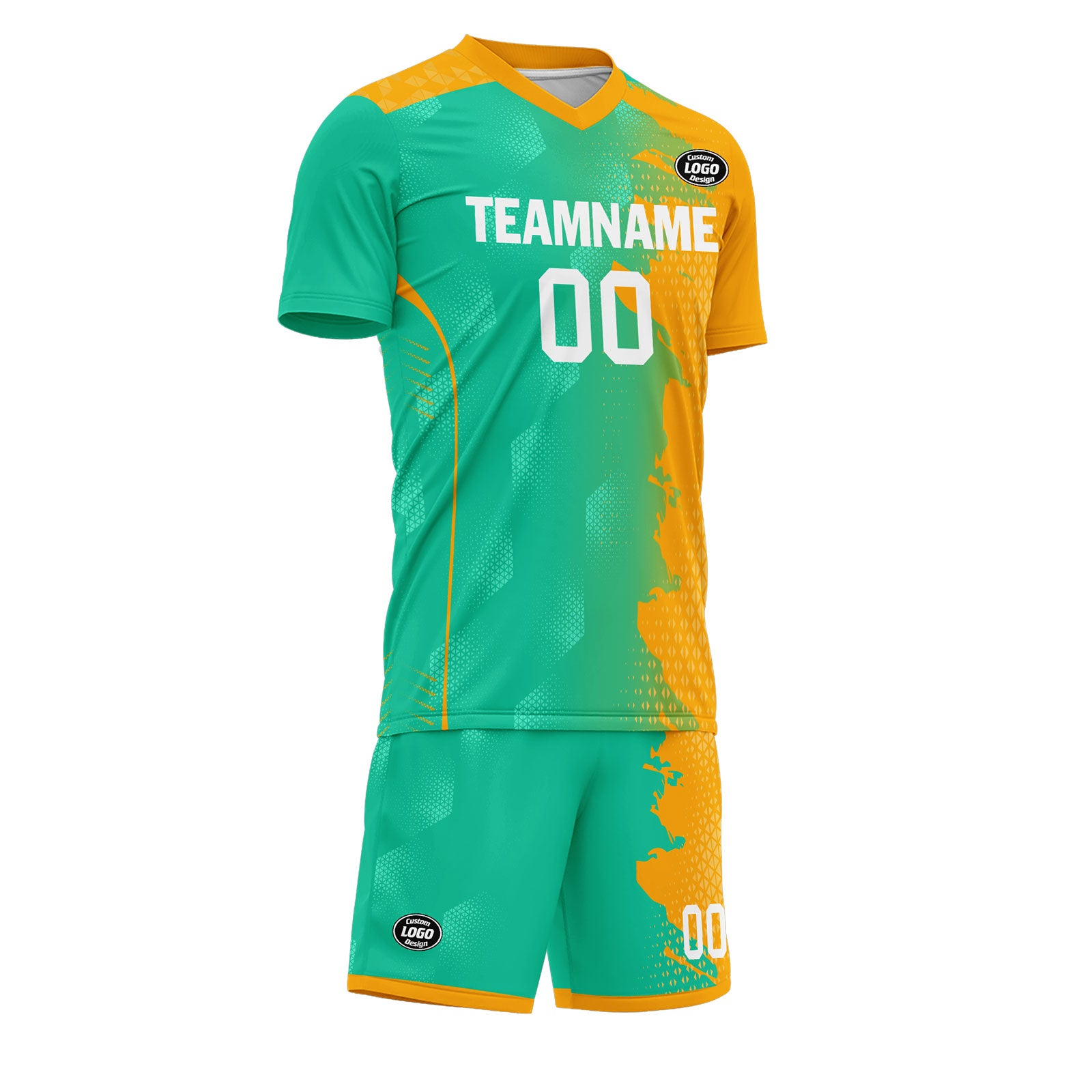 Custom Green & Yellow Soccer Jersey Set - Personalized SCJ101 D020210 for Team Uniforms & Fan Gear - Perfect for Matches, Training & Sports Events