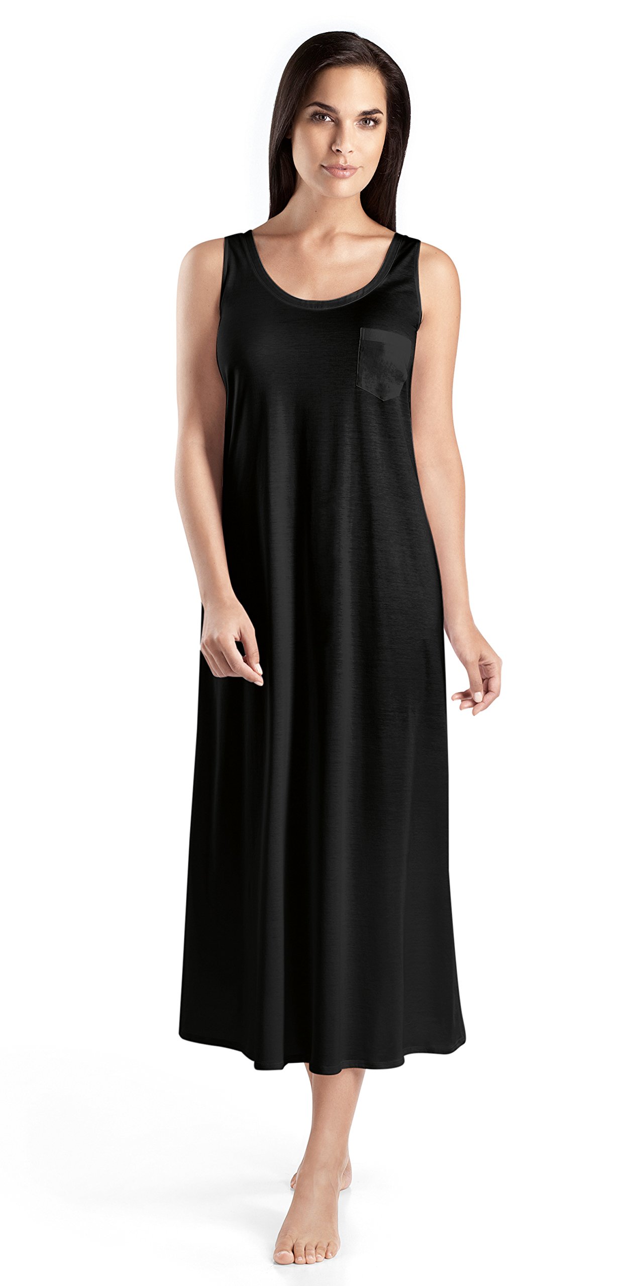 Hanro Women's Cotton Deluxe Long Tank Nightgown - Soft Comfortable Sleepwear for Women, Perfect for Nighttime Relaxation and Lounging at Home