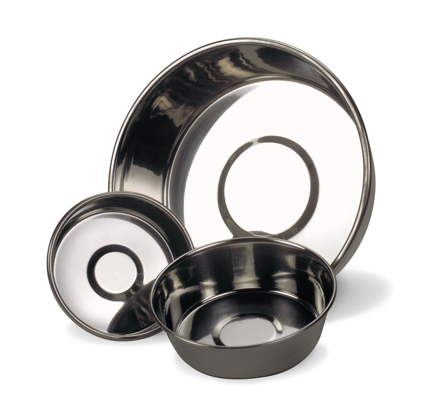 ProSelect Dura-Weight Stainless Steel Pet Bowls - 1-Quart Durable Dog & Cat Food Dishes for Wet/Dry Meals - Perfect for Home, Travel & Outdoor Use
