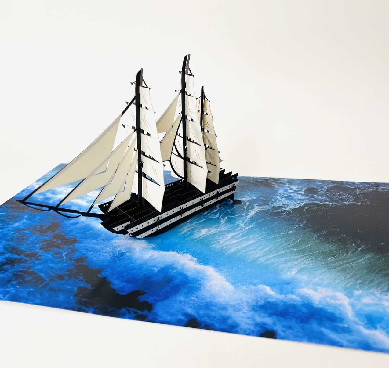 3D Pop Up Greeting Card for Father's Day, Retirement, Birthday - Perfect Gift for Dad, Husband, Brother, Son, Grandpa & Male Colleagues | Amerigo Ship Design | Ideal for Special Occasions & Keepsake Memories