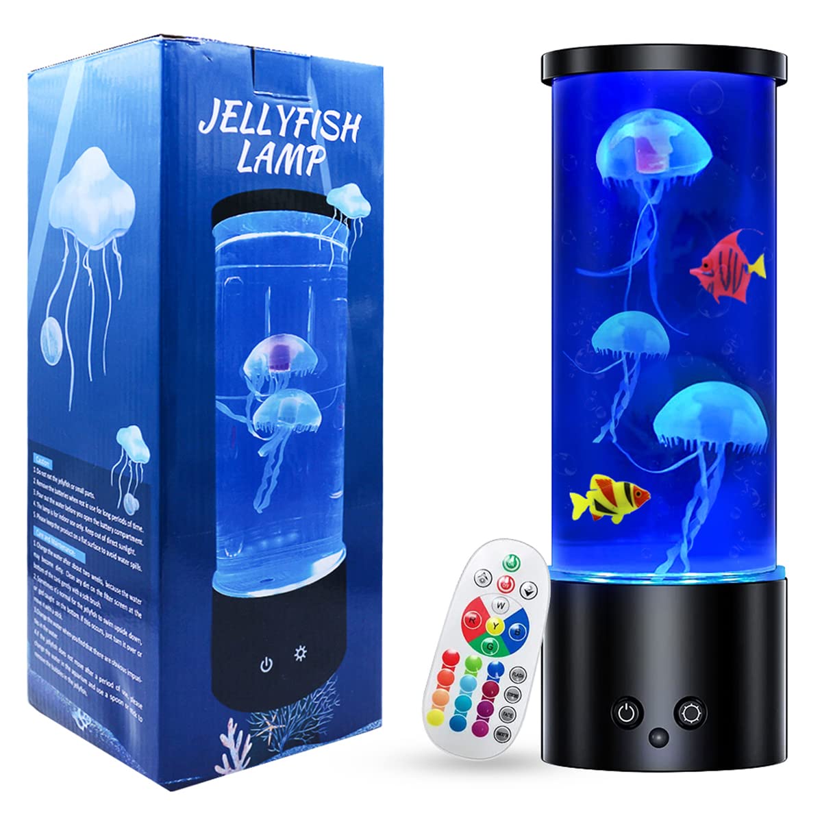 17-Color Changing Jellyfish Lava Lamp with Remote Control - USB/Battery Powered LED Mood Night Light, Mini Aquarium Decor for Kids Room, Birthday Gift for Boys & Girls - Perfect for Bedrooms, Dorms, and Relaxation Spaces