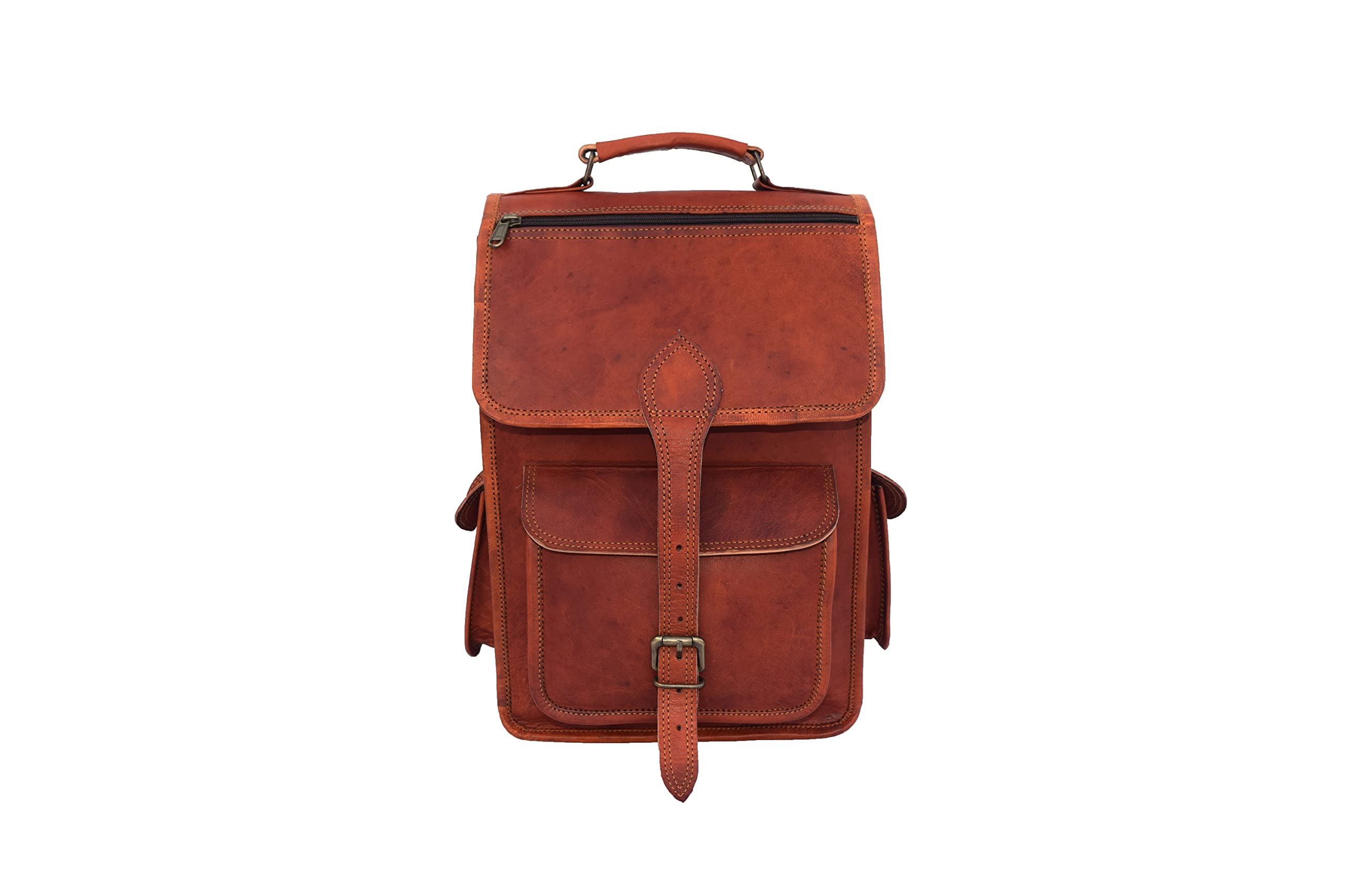 Vintage Leather Laptop Backpack for 13 Inch MacBook Pro & Air - Waterproof Anti-Theft Business Travel Backpack - Perfect for Work, College & Daily Commute