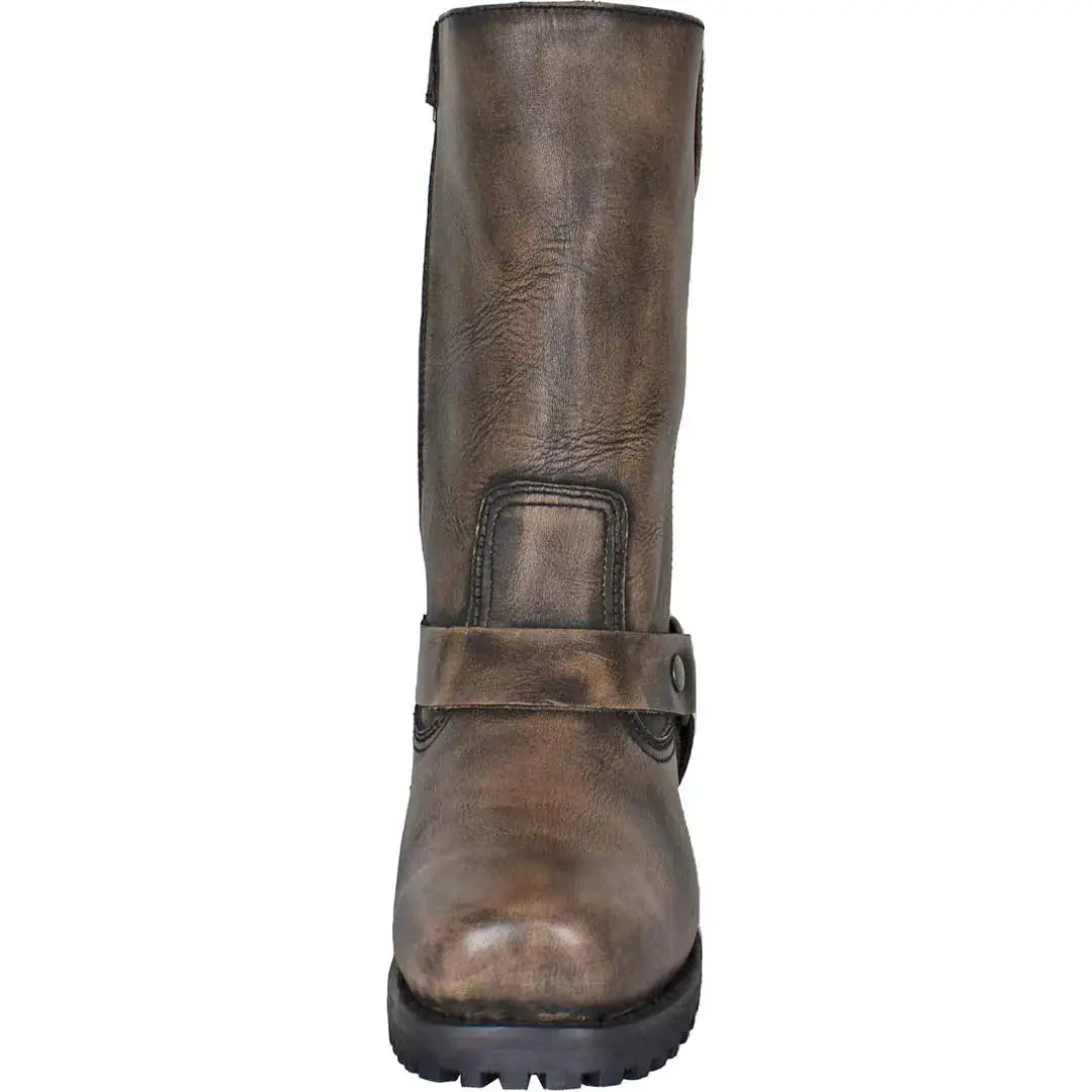 Open Road Men's Harness Motorcycle Boots - Durable Leather Biker Boots for Riding & Cruising - Perfect for Motorcycle Enthusiasts & Road Trips