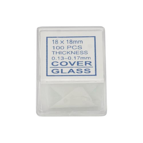 Celestron Microscope Slide Cover Slips - 100 Piece Box (44418) for Lab Research, Biology Studies & Science Education