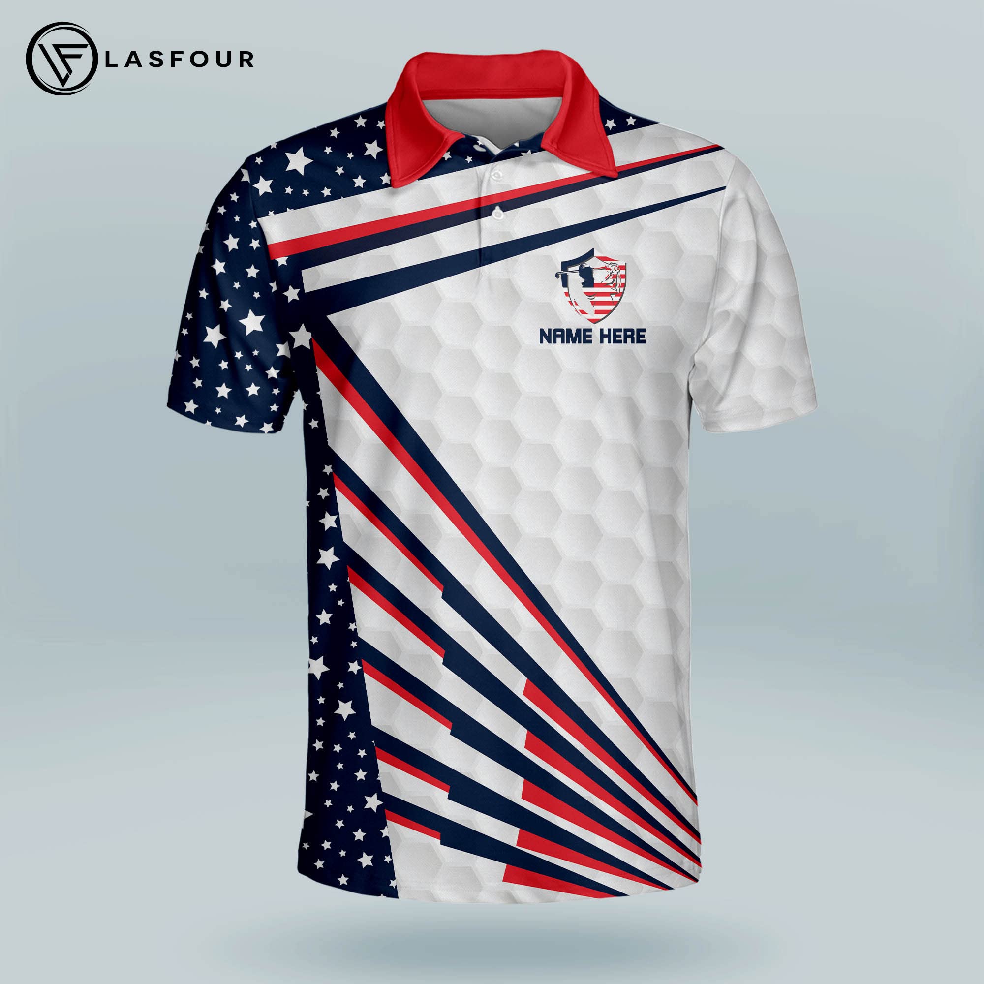 LASFOUR Personalized Funny Golf Shirts for Men - Custom Retired Golf Shirts Short Sleeve - Patriotic & Humorous Golf Apparel - Perfect for Golf Tournaments, Retirement Parties & 4th of July Celebrations
