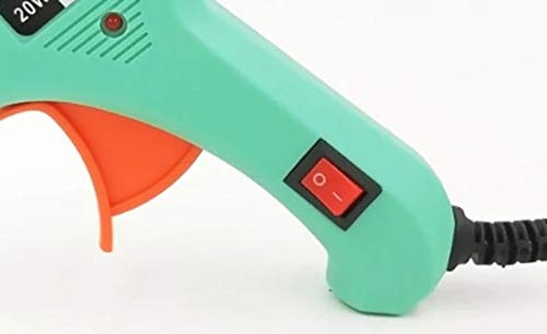 FADMAN 20W Mini Hot Melt Glue Gun with On/Off Switch & Indicator - Turquoise - Perfect for DIY Crafts, Home Repairs, and Small Projects