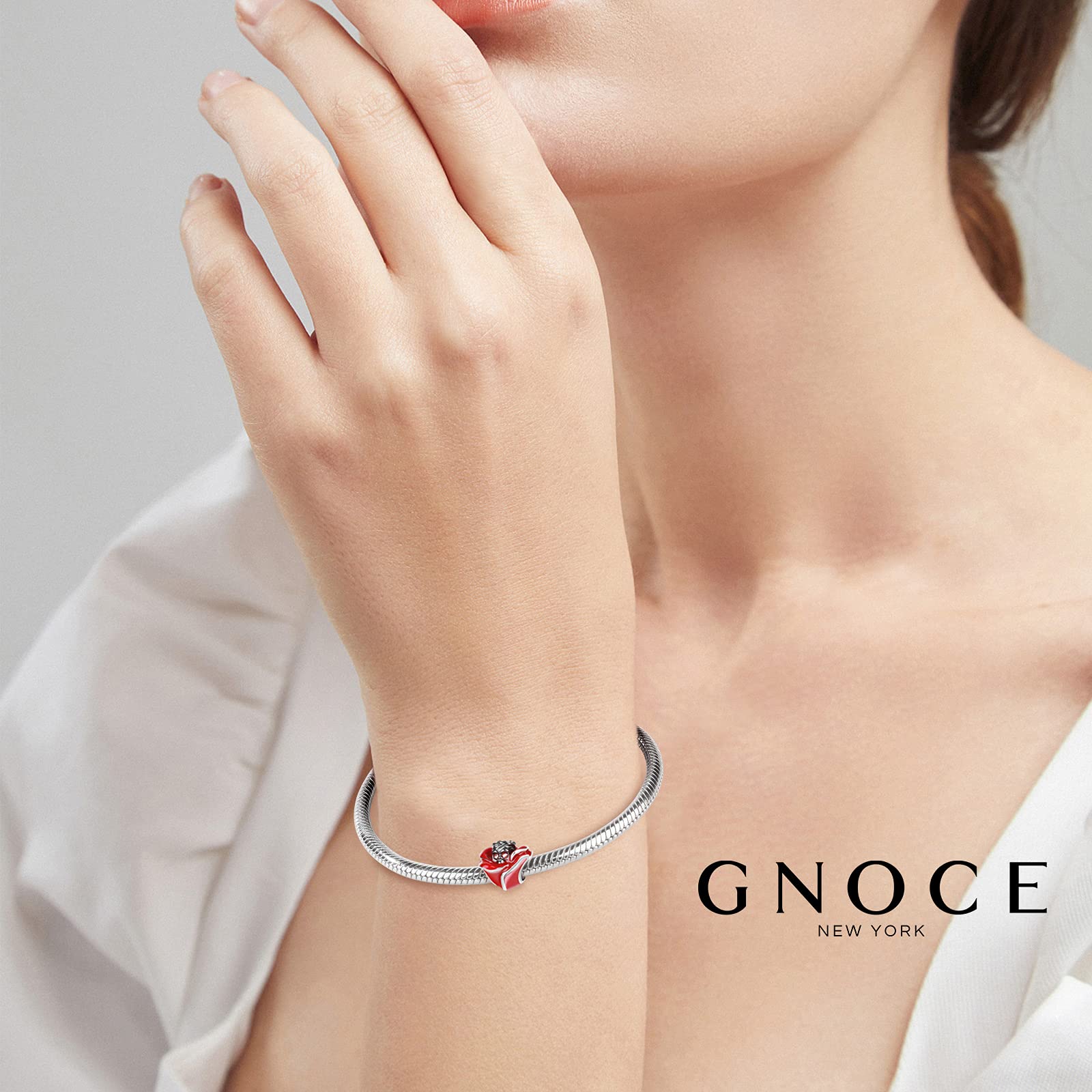 925 Sterling Silver Skull and Rose Charm Bead - Gothic Jewelry for Bracelets & Necklaces - Perfect Halloween Gift for Women & Men - Live for the Beauty of Today - Ideal for Gothic Fashion, Punk Style, and Dark Romantic Outfits
