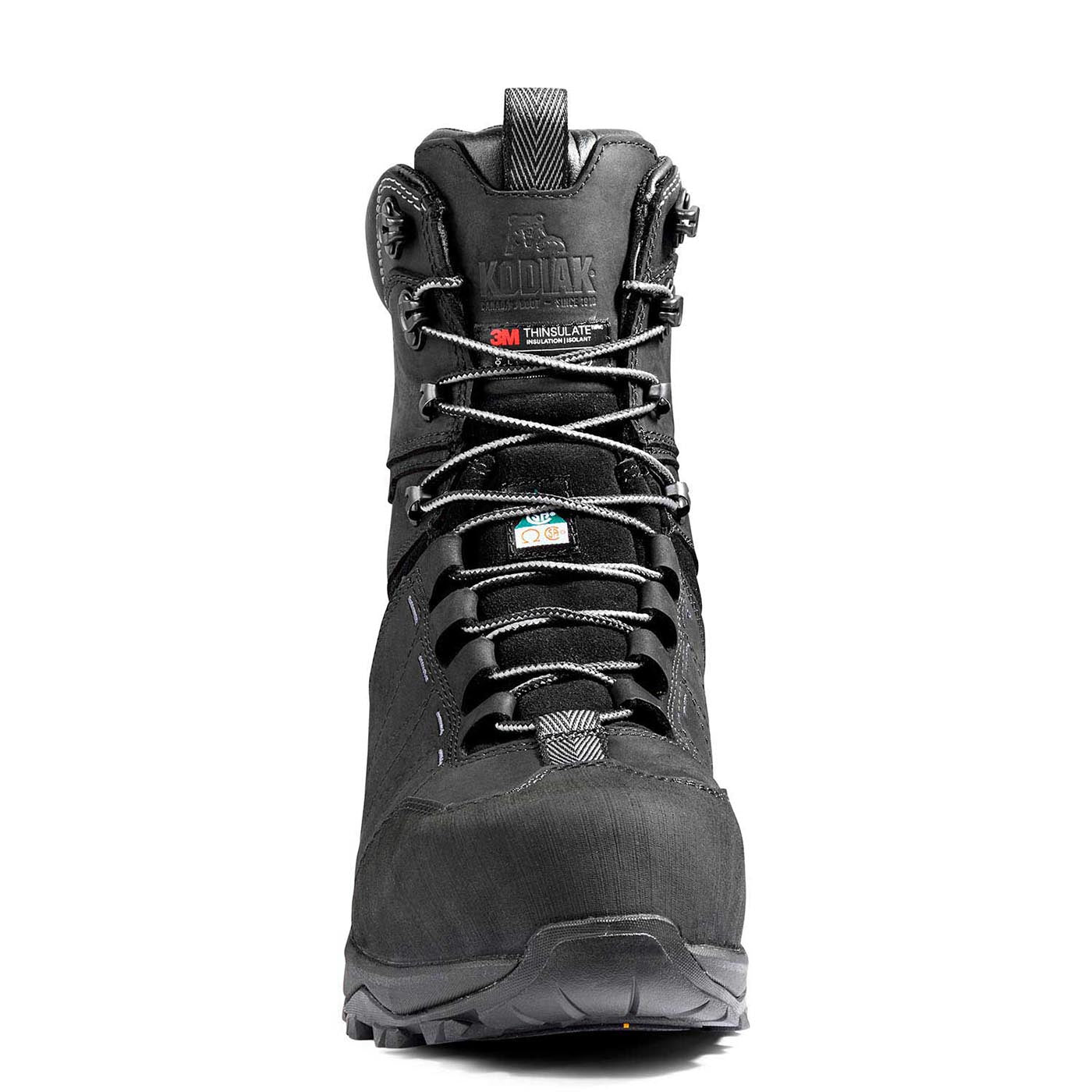 Kodiak Ice Conqueror Men's 8 Composite Toe Work Boots with Vibram® Arctic Grip® - Black (KD0A4TGDBLK) | Slip-Resistant Winter Boots for Construction & Outdoor Work