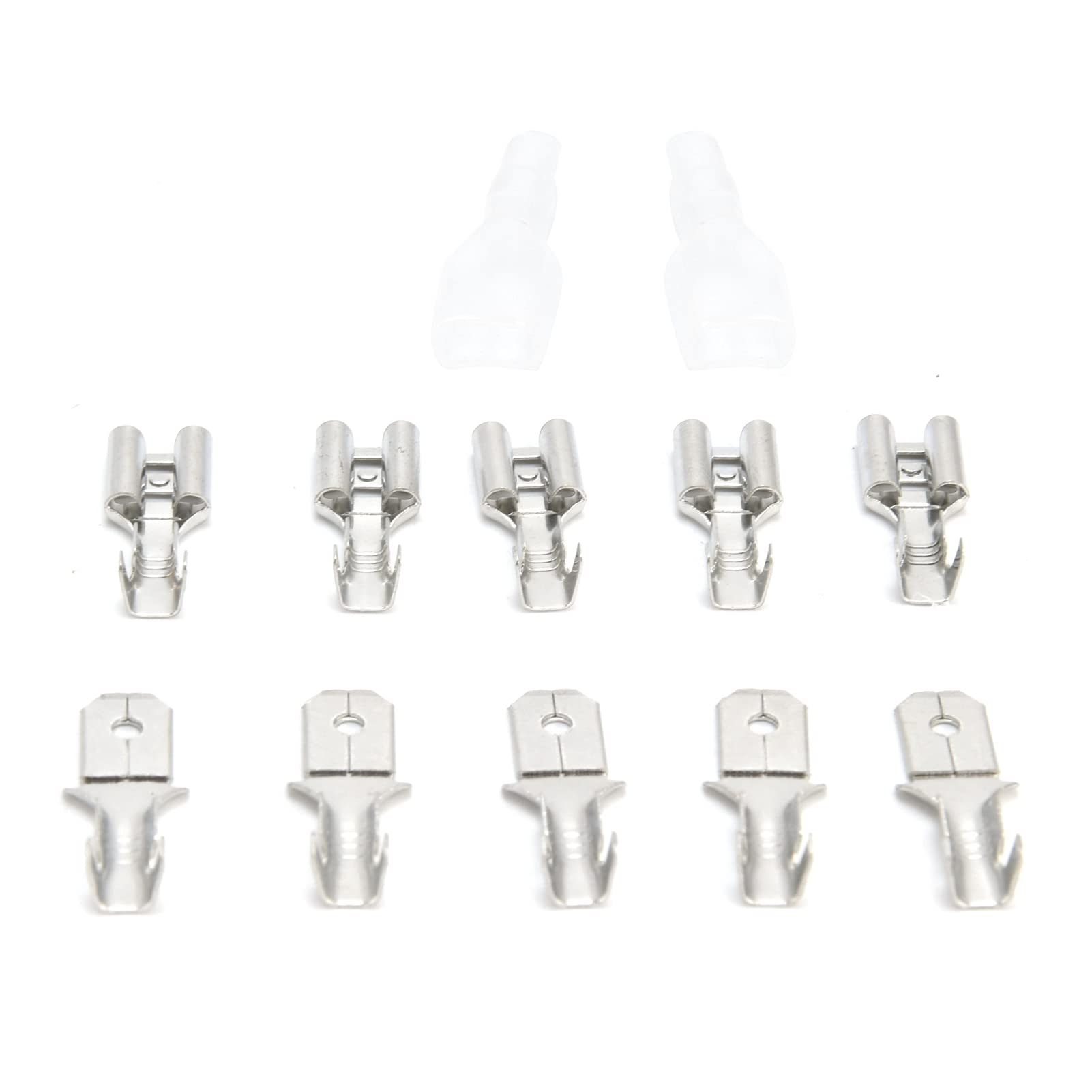 High-Quality Spade Connectors - Male & Female Wire Crimp Terminals for Automotive, Equipment, Battery & Rocker Switches | Secure Electrical Connections for Cars, Trucks & DIY Projects