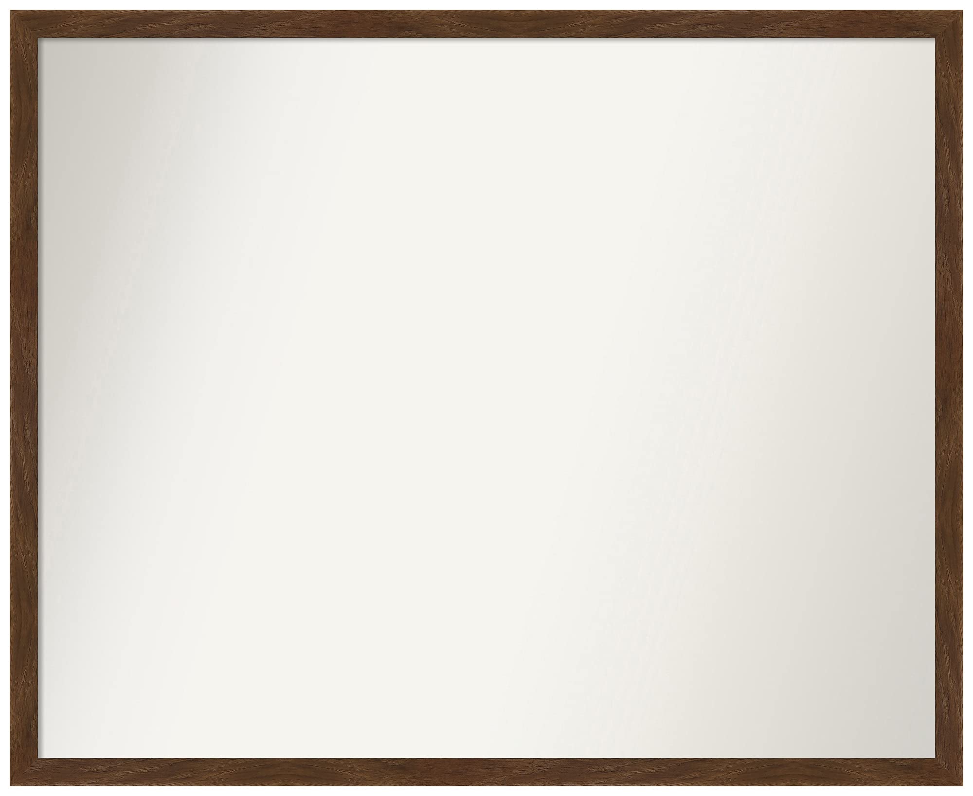 Amanti Art Non-Beveled Custom Wall Mirror 22x27 Inches, Carlisle Brown Narrow Frame - Bathroom, Living Room, Bedroom Decor - Various Sizes Available - Elegant Brown Mirror for Home & Office