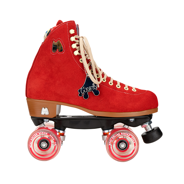 Moxi Lolly Roller Skates - Poppy Red Color | Premium Quad Skates for Women & Girls | Perfect for Outdoor Skating, Rink, Park & Fitness
