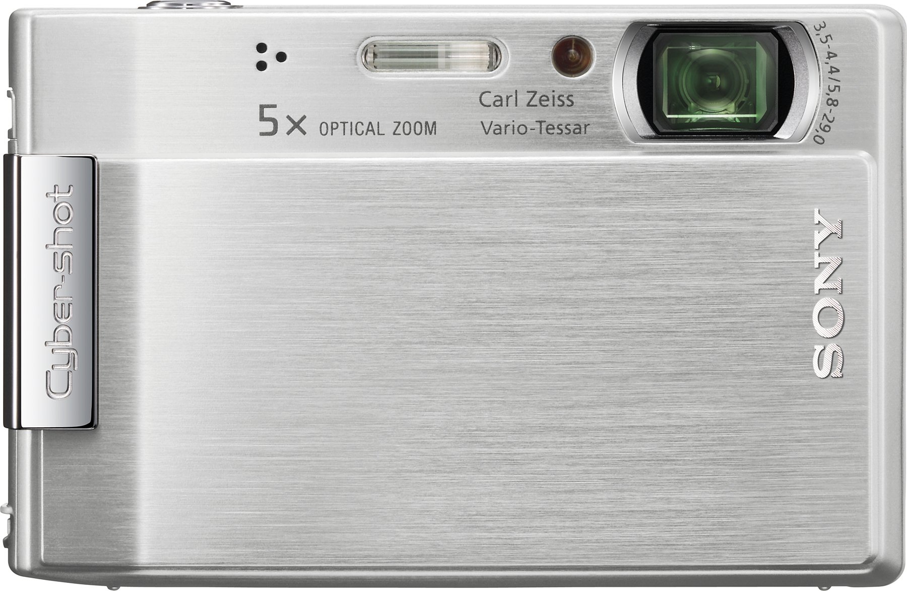 Sony Cybershot DSC-T100 8MP Digital Camera with 5x Optical Zoom & Super Steady Shot - Silver | Compact Point & Shoot for Travel, Vlogging & Everyday Photography