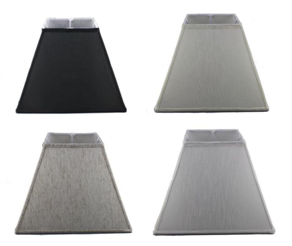 7.14.11 Square Lamp Shade - Black Replacement Shade for Table Lamps, Floor Lamps & Ceiling Lights - Perfect for Living Room, Bedroom & Office Decor