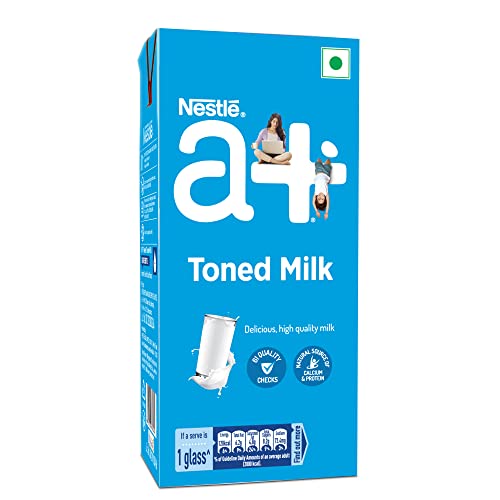 Nestle a+ Nourish Plus Toned Milk 1L - Rich in Protein & Calcium for Healthy Growth - Perfect for Breakfast, Baking & Healthy Smoothies