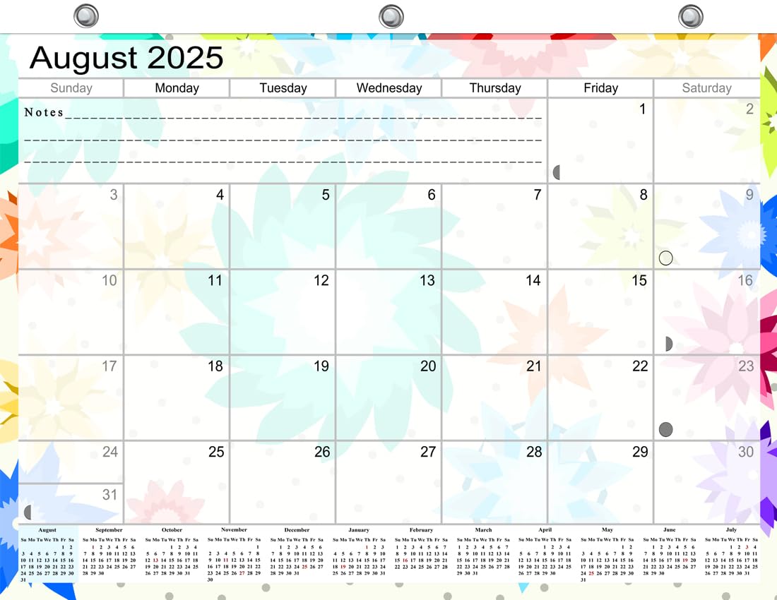 2024-2025 12-Month Academic Student Planner & Calendar - 3-Ring Binder, Desk or Wall Organizer for School, College & Office Use - Perfect for Homework Tracking, Class Schedules & Time Management