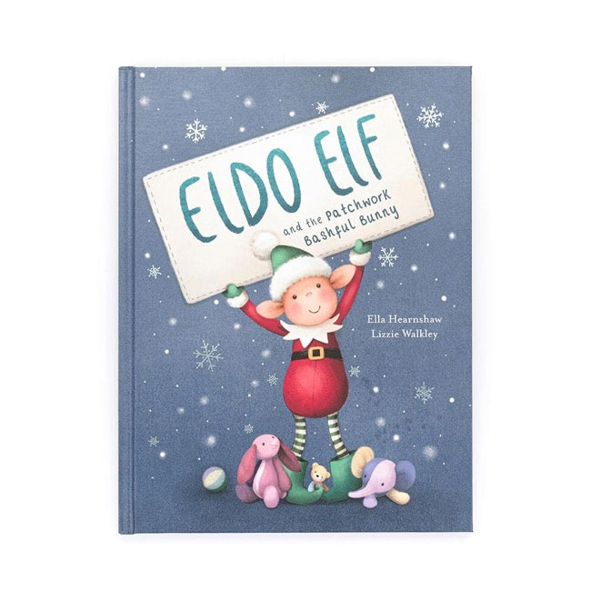 Jellycat Eldo Elf and The Patchwork Bashful Bunny Book - Soft Plush Toy Storybook for Kids | Perfect for Bedtime Reading, Gift Giving & Nursery Decor