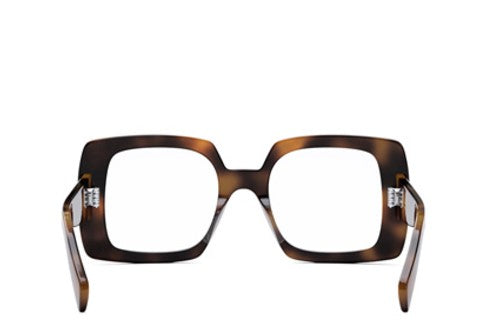Celine TRIOMPHE CL50121I 053 Shiny Medium Havana Oversized Square Women's Eyeglasses - Stylish Designer Glasses for Women, UV Protection, Fashionable Square Frames for Everyday Wear, Office, and Special Occasions