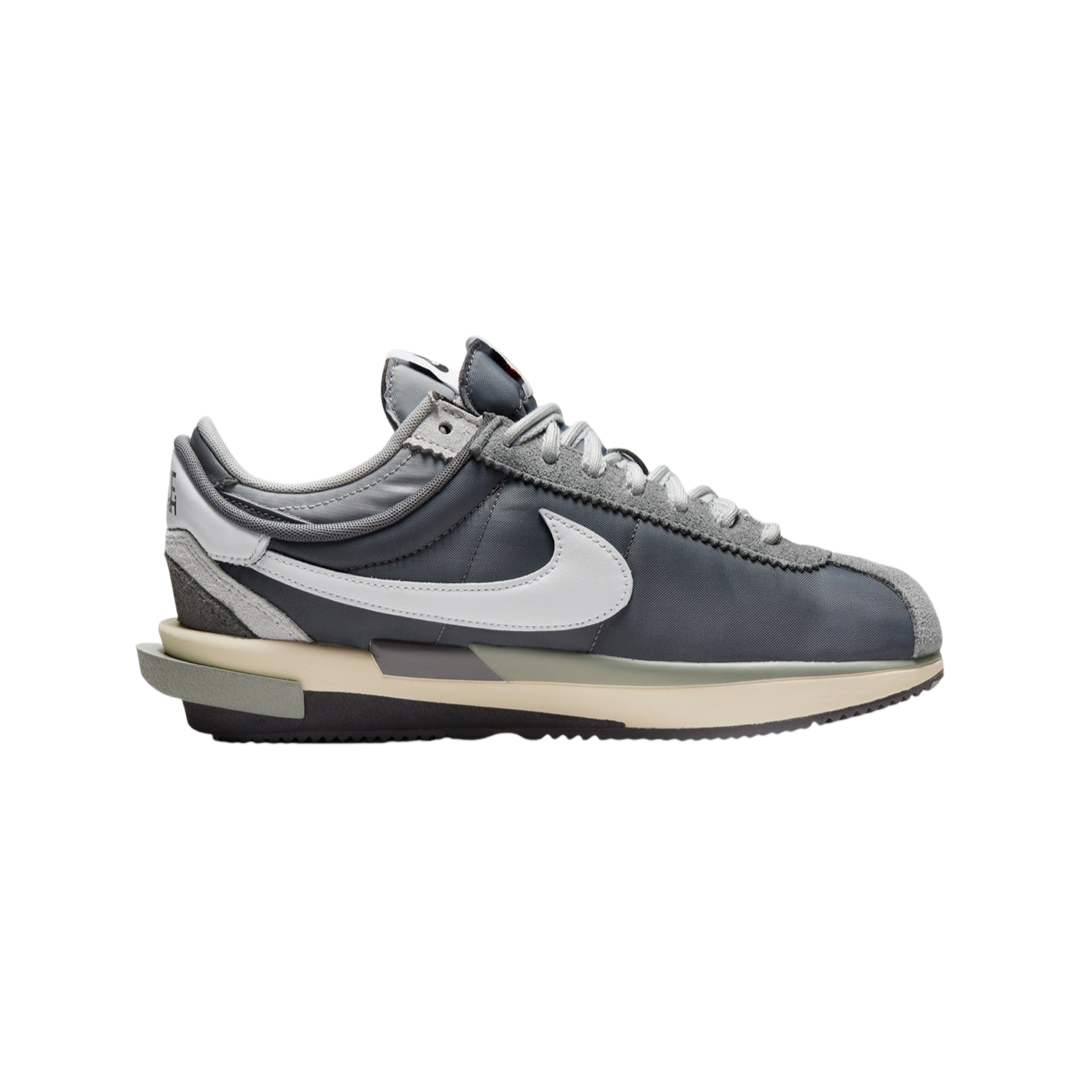Nike Zoom Cortez SP x Sacai Iron Grey Sneakers - Retro Running Shoes for Men & Women - Perfect for Casual Wear, Gym & Street Style