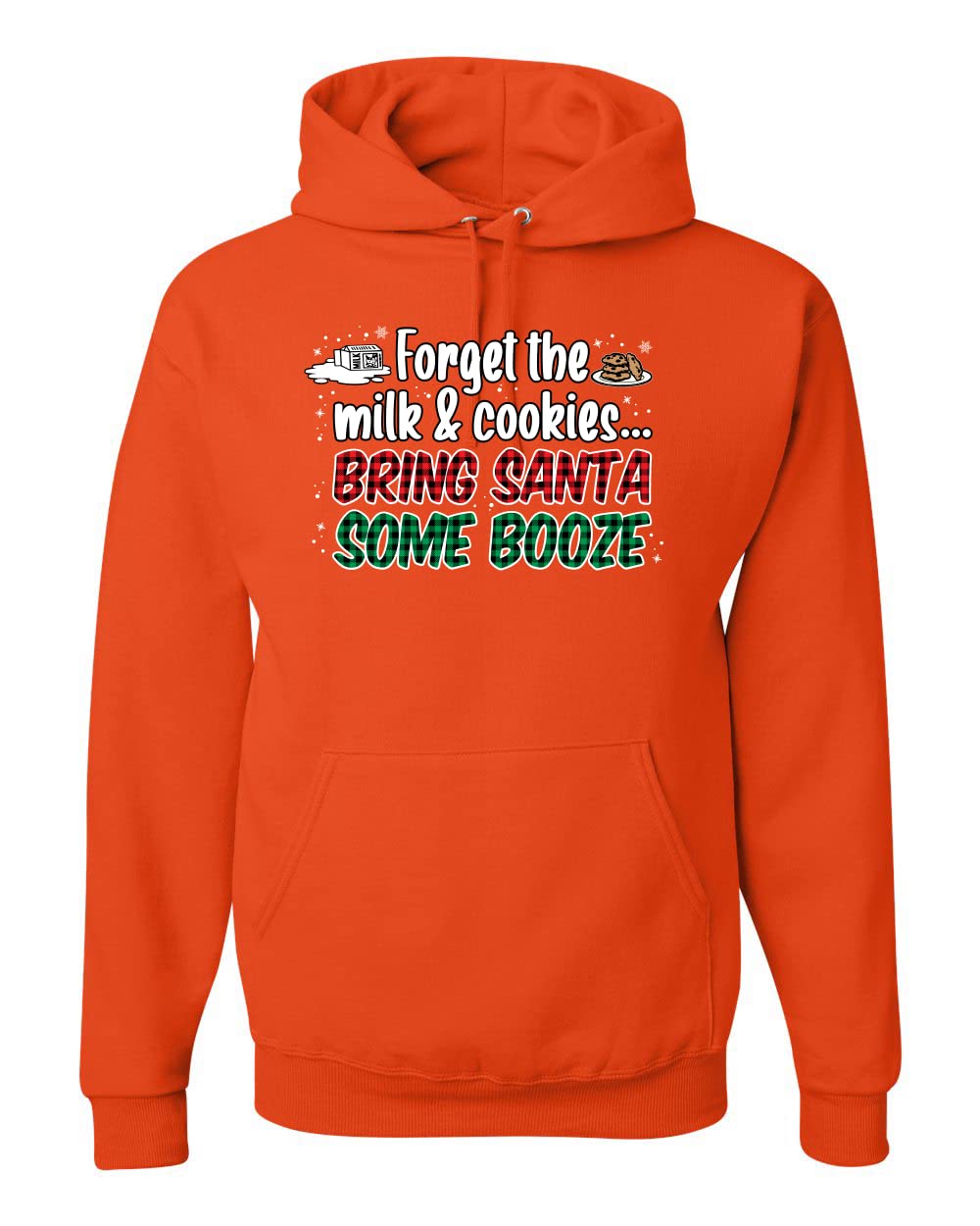 Wild Bobby Santa Booze Graphic Hoodie - Unisex Christmas Sweatshirt with Funny Holiday Design | Perfect for Ugly Sweater Parties & Festive Gatherings