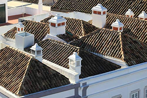 20x30 Inch Laminated Poster - Vibrant Faro Portugal Rooftop Landscape Wall Art - Home & Office Decor - Perfect for Living Room, Bedroom or Office Framing