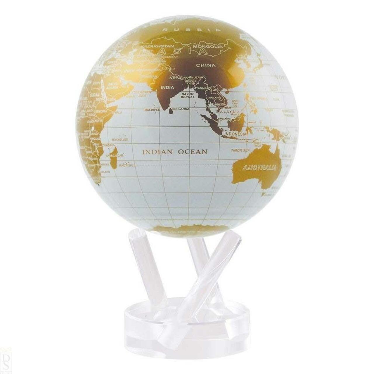 MOVA Globe White & Gold - Rotating Floating Globe for Home & Office Decor, Gift Idea, Science Enthusiasts