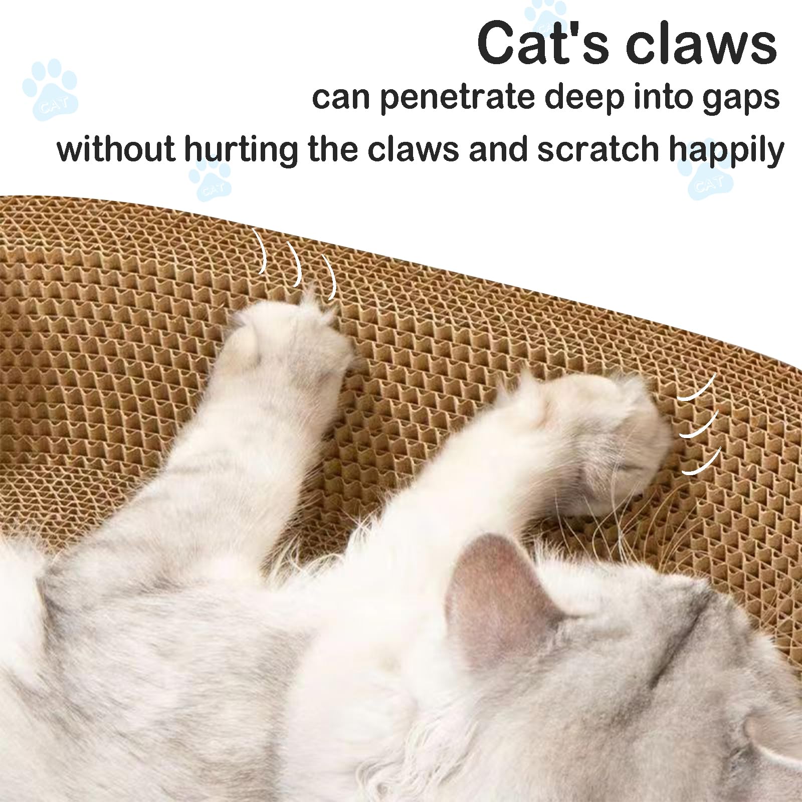 Premium Cardboard Cat Scratcher for Indoor Cats - 23.6x14.9 Inch Large Oval Scratching Pad with Catnip | Durable Cat Scratch Board & Comfy Bed for Play, Relaxation & Nail Care - Perfect for Living Rooms, Bedrooms & Pet-Friendly Spaces